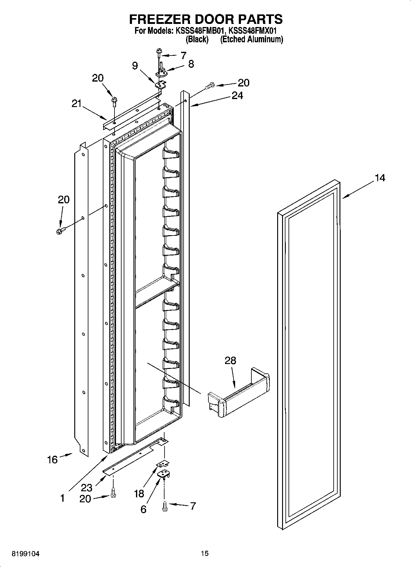 10 - FREEZER DOOR PARTS