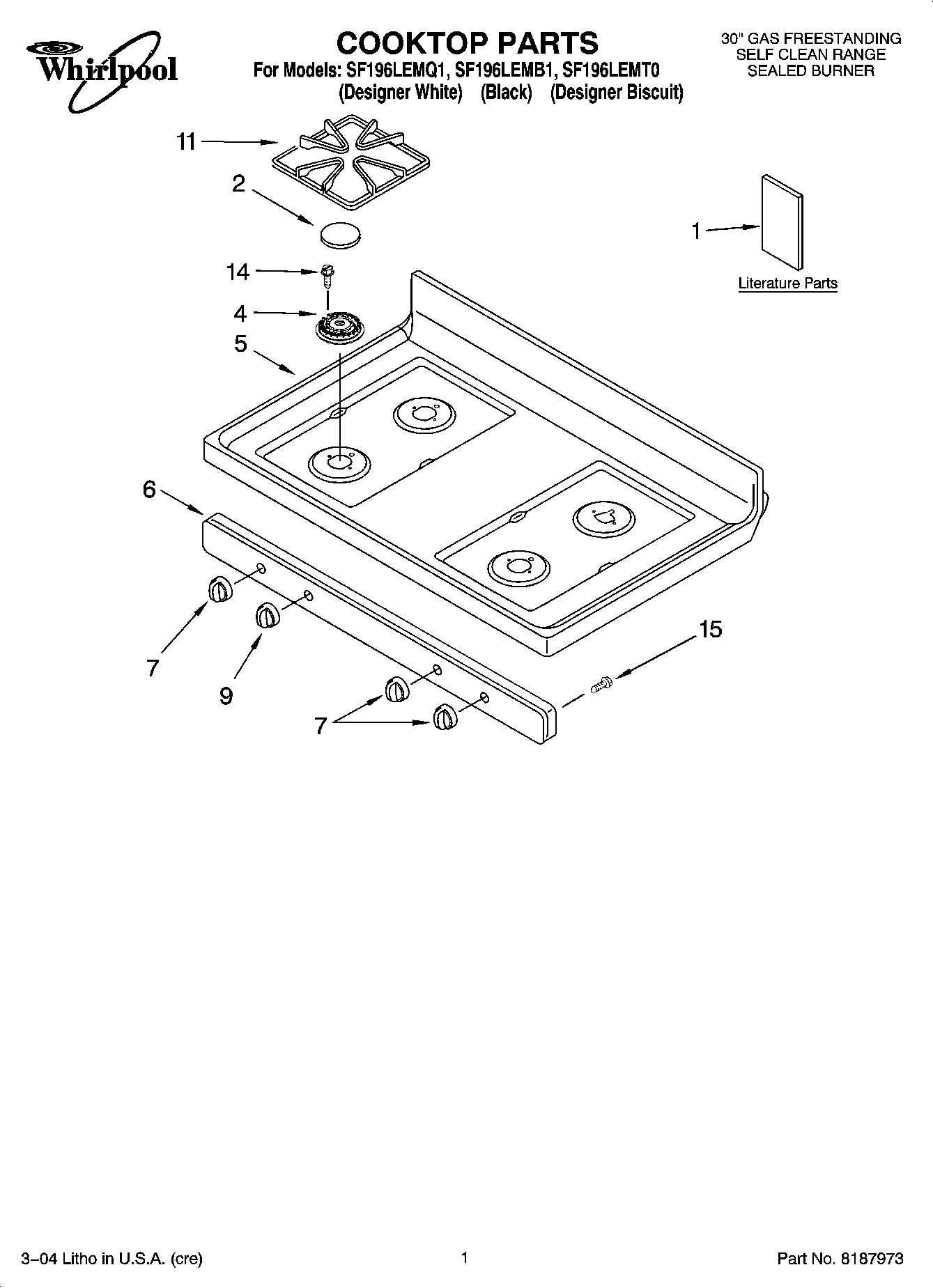 01 - COOKTOP PARTS