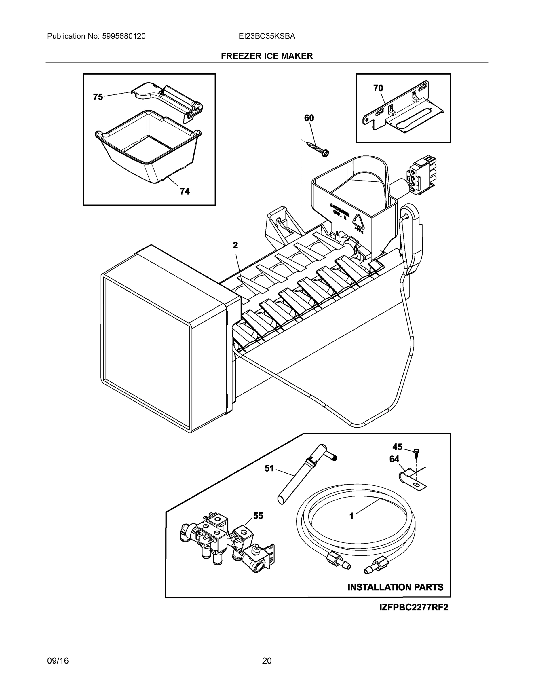 10 - FREEZER ICE MAKER
