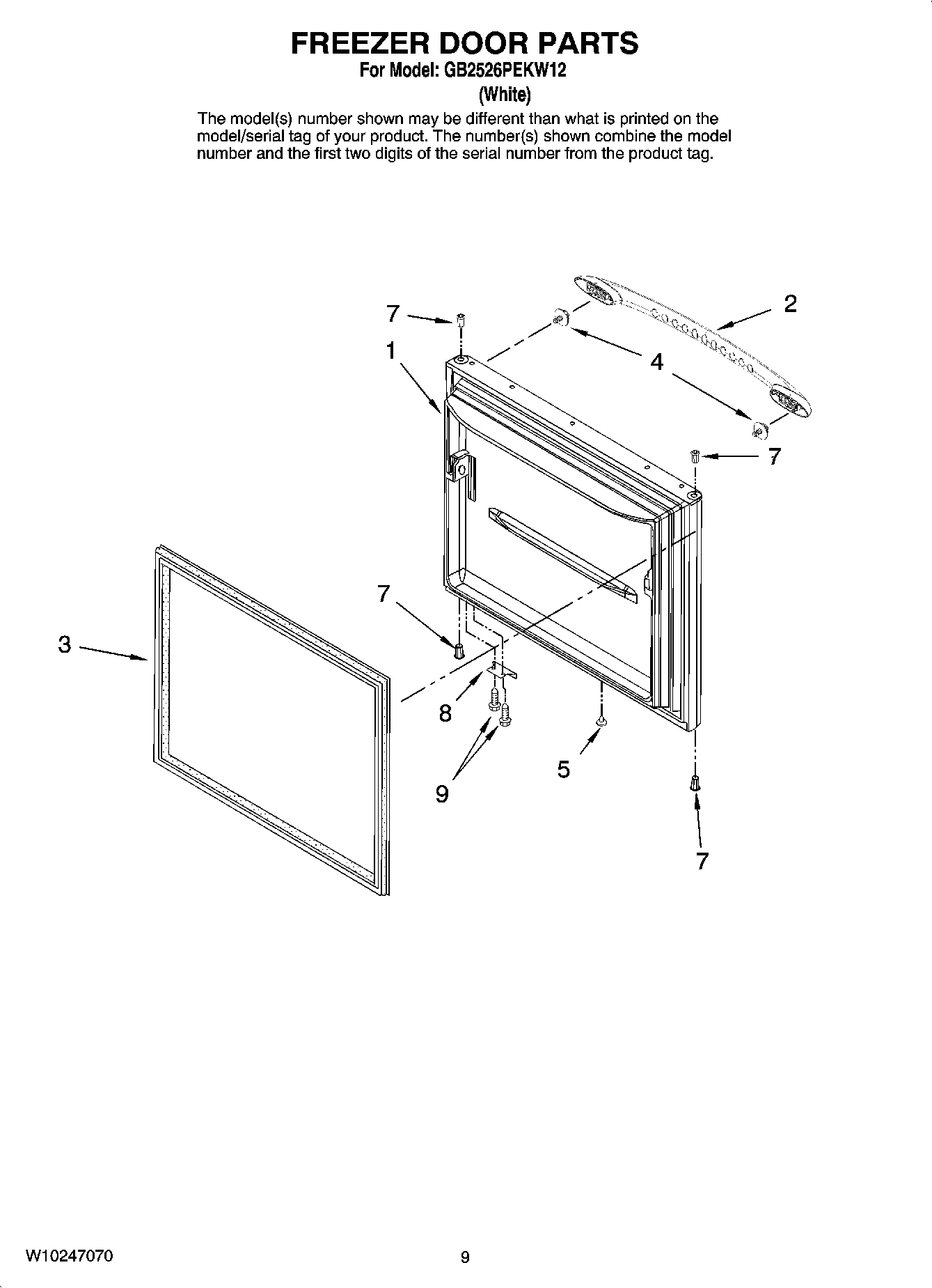 05 - FREEZER DOOR PARTS