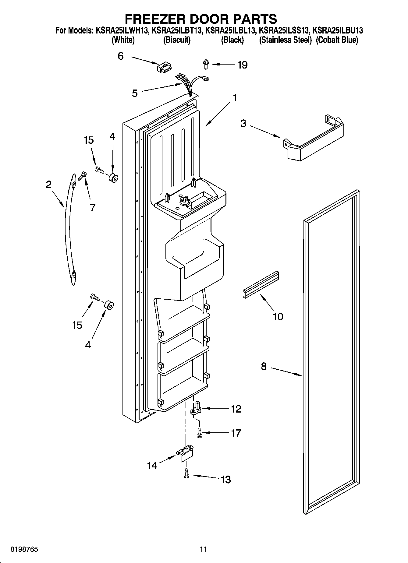 07 - FREEZER DOOR PARTS