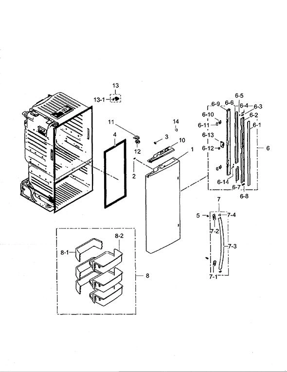 REFRIGERATOR DOOR - LEFT