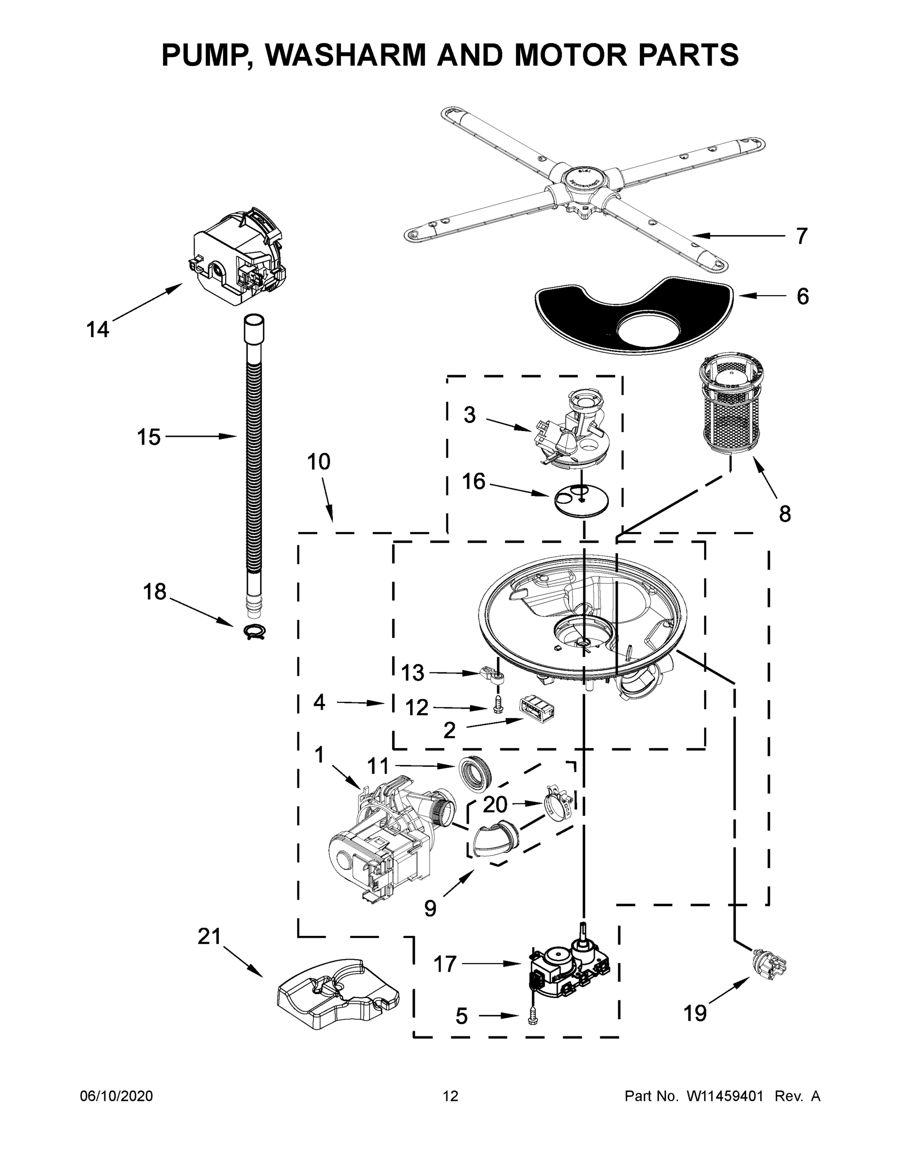 07 - PUMP, WASHARM AND MOTOR PARTS