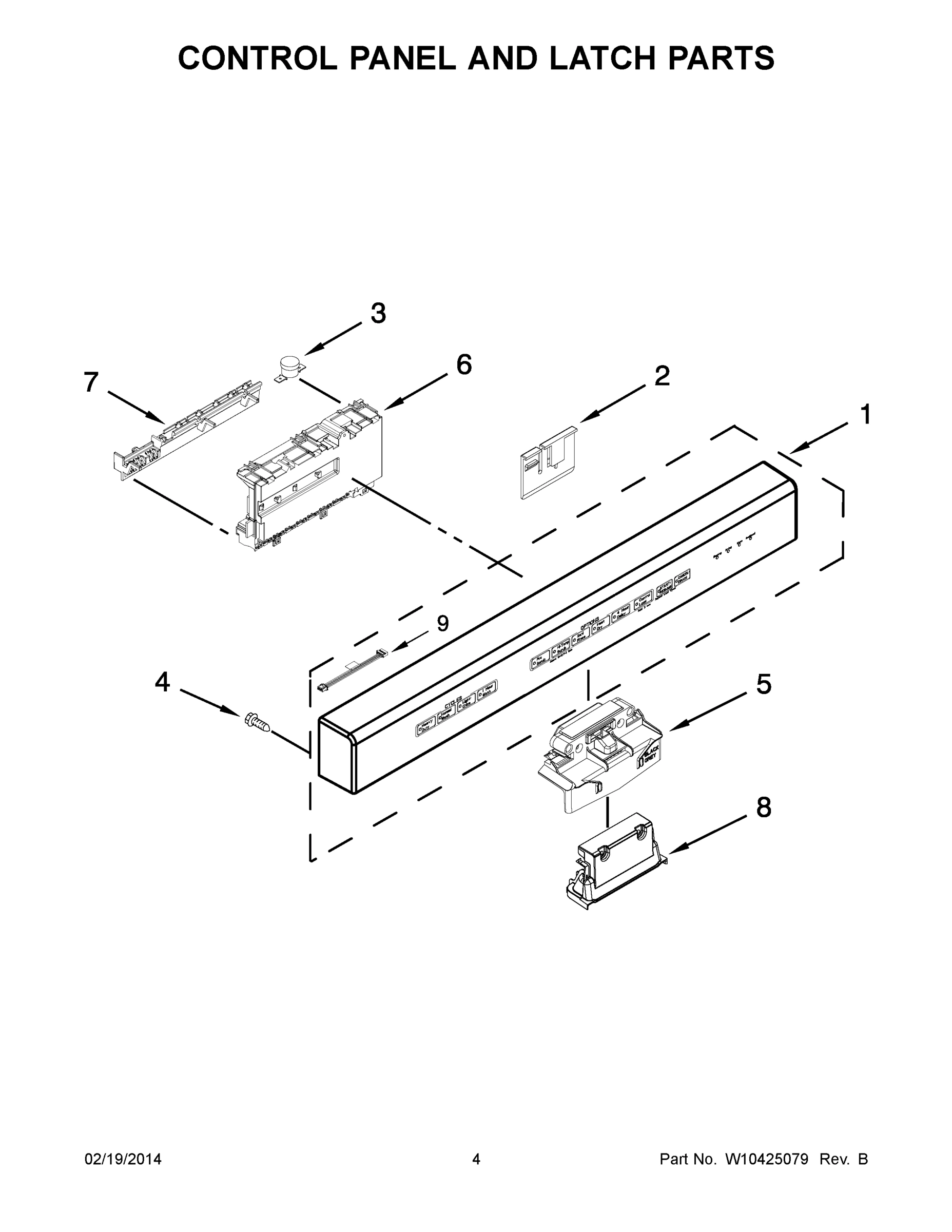 03 - CONTROL PANEL AND LATCH PARTS
