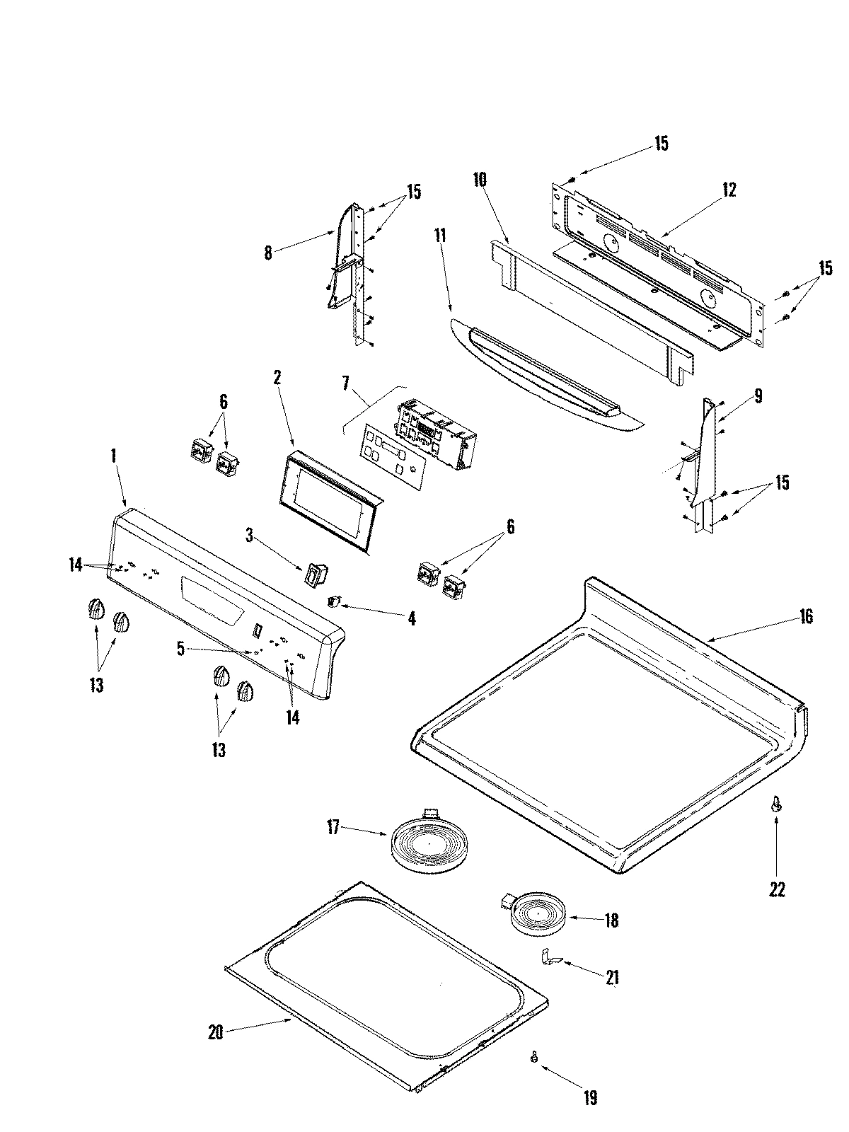03 - CONTROL PANEL/TOP ASSEMBLY