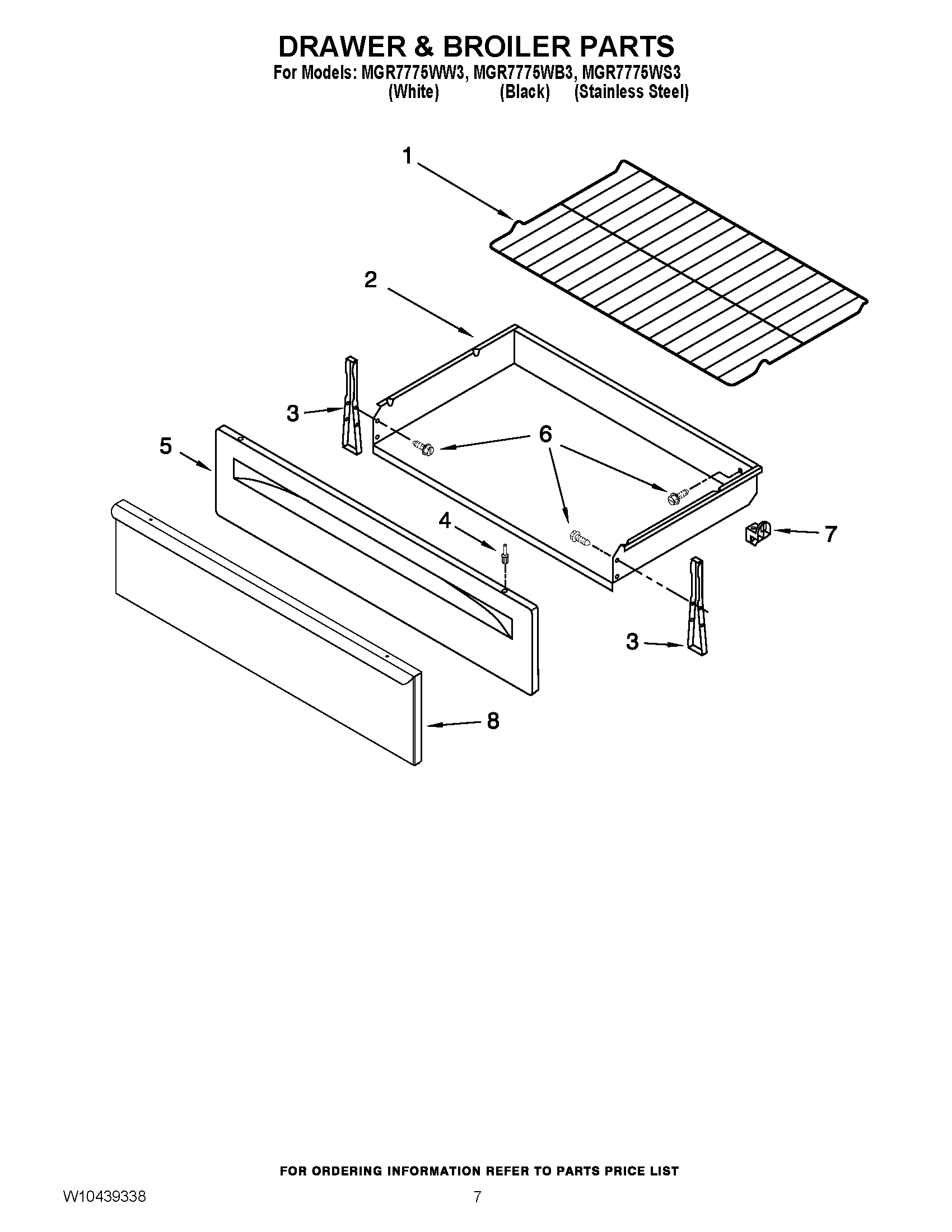 05 - DRAWER & BROILER PARTS