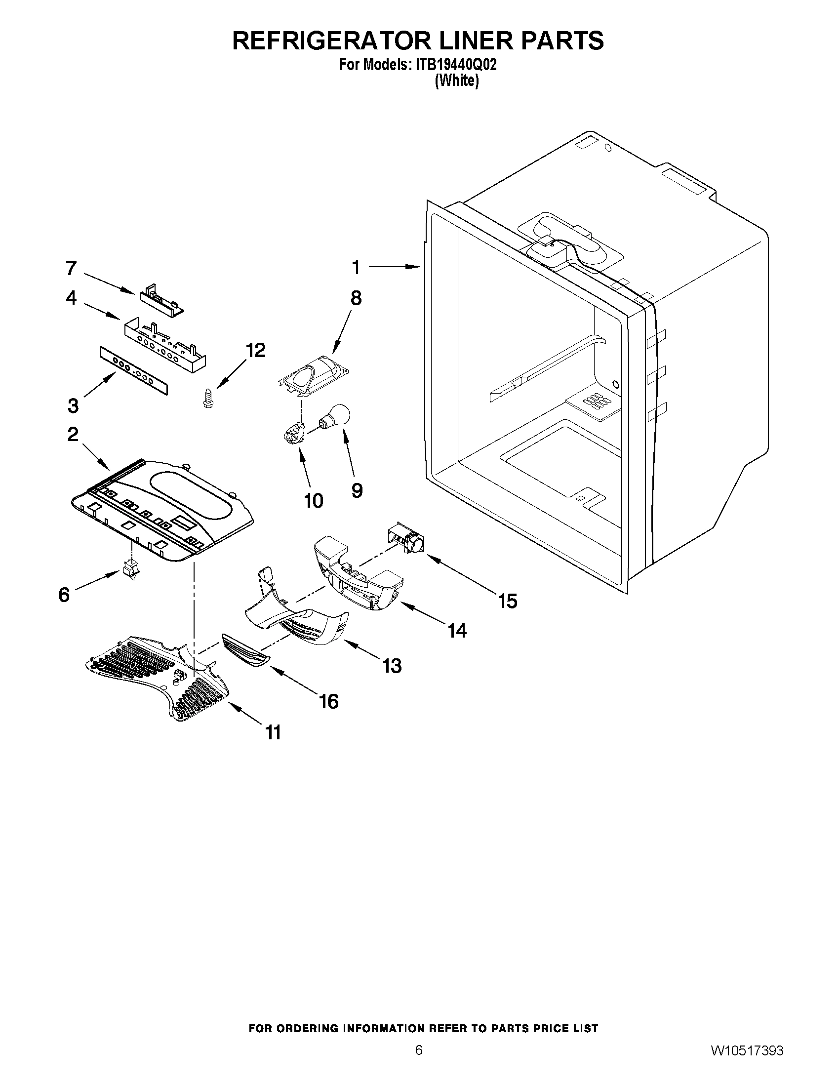 04 - REFRIGERATOR LINER PARTS
