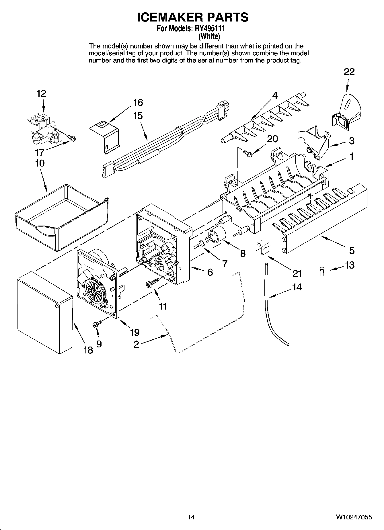 08 - ICEMAKER PARTS, OPTIONAL PARTS (NOT INCLUDED)