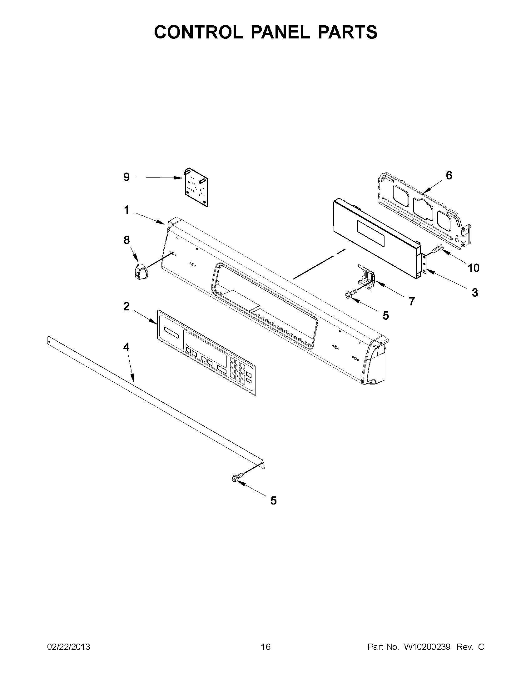 08 - CONTROL PANEL PARTS