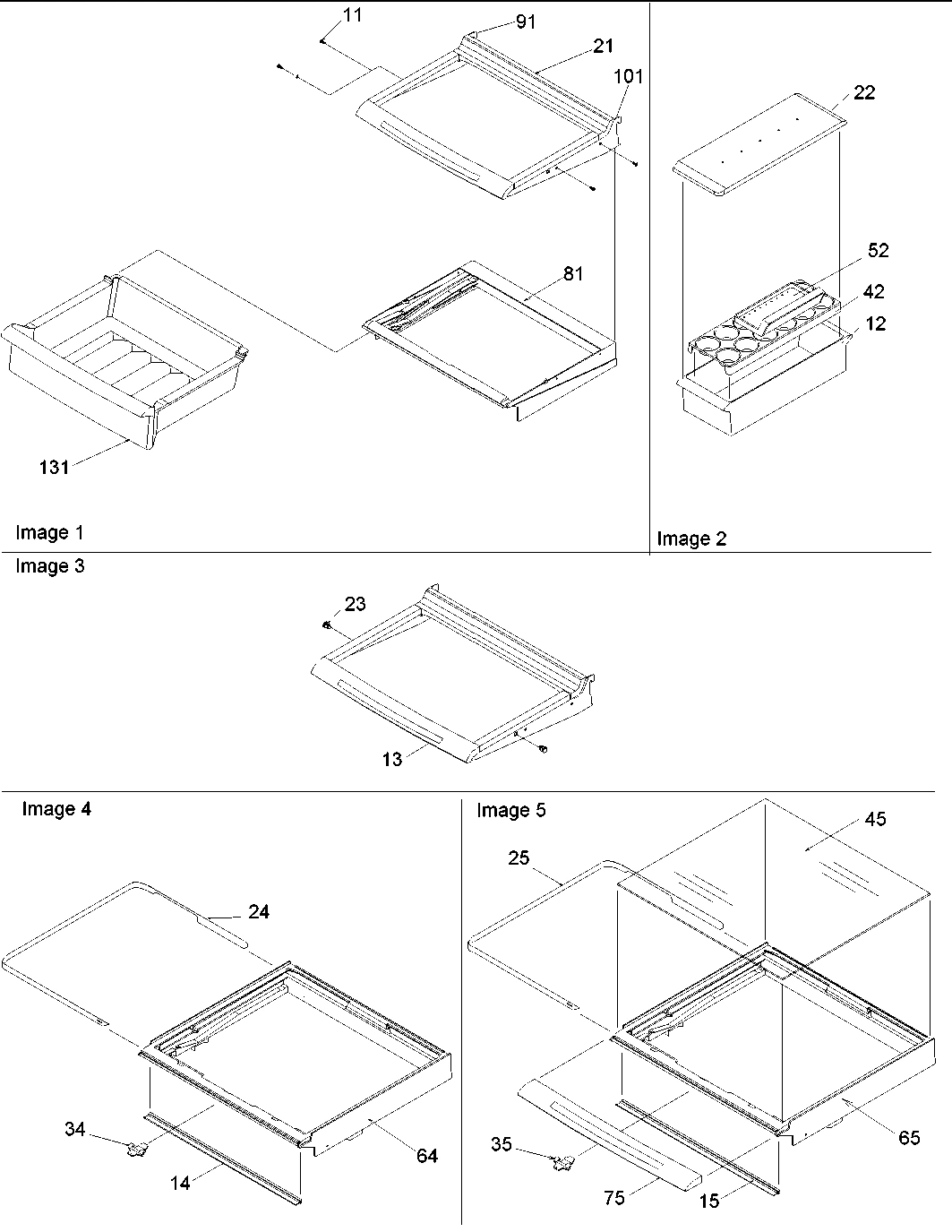03 - Deli, Shelves & Crisper Assy