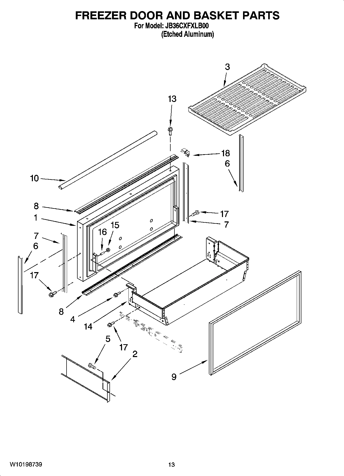 08 - FREEZER DOOR AND BASKET PARTS