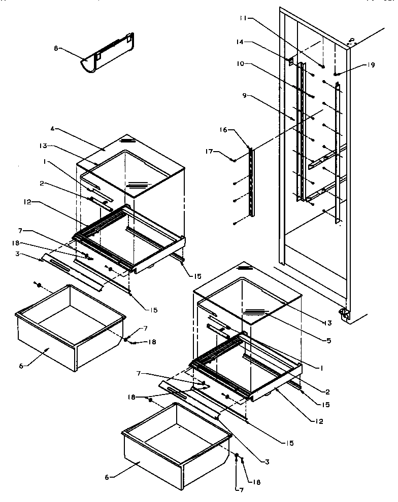 14 - REF SHELVING AND DRAWERS
