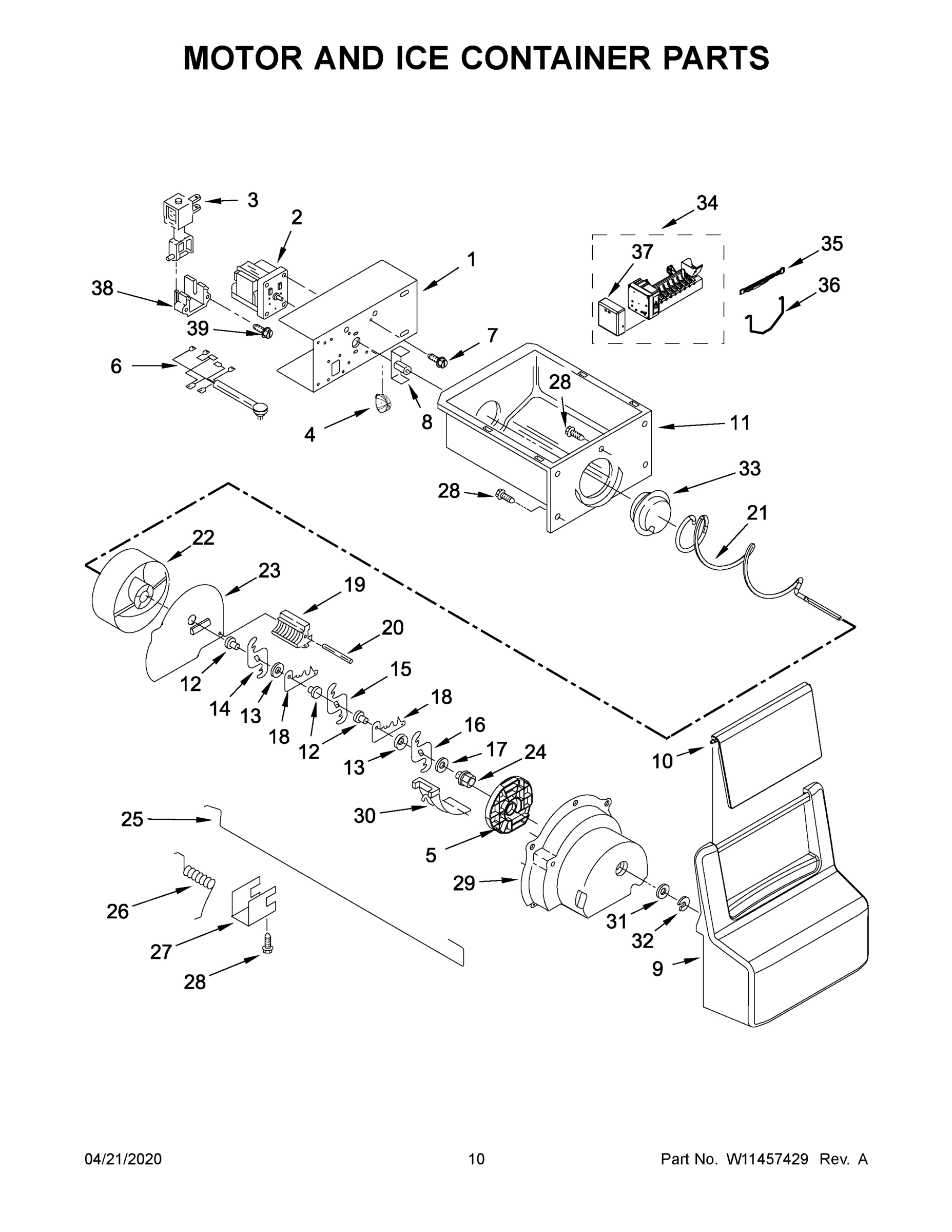 06 - MOTOR AND ICE CONTAINER PARTS
