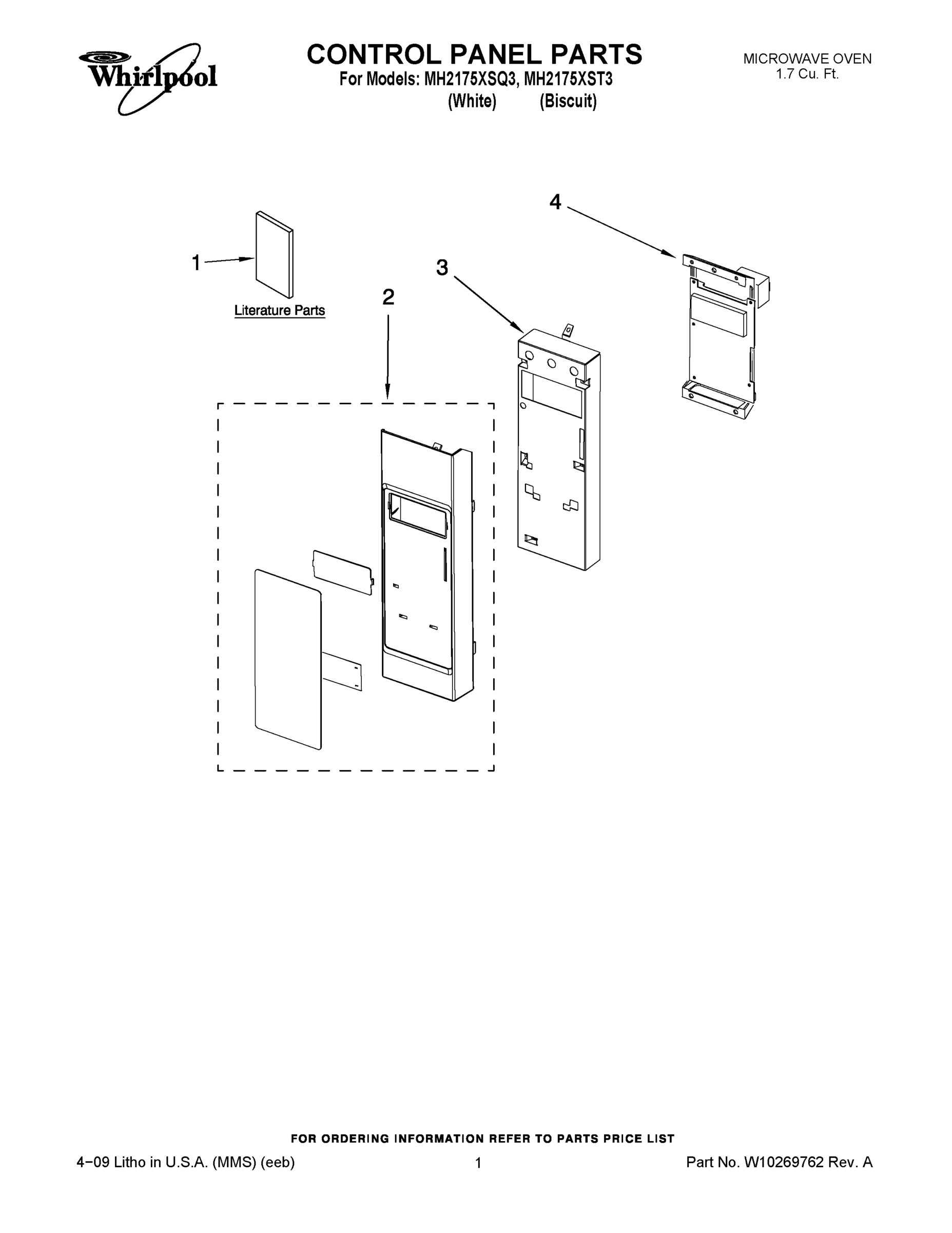 01 - CONTROL PANEL PARTS