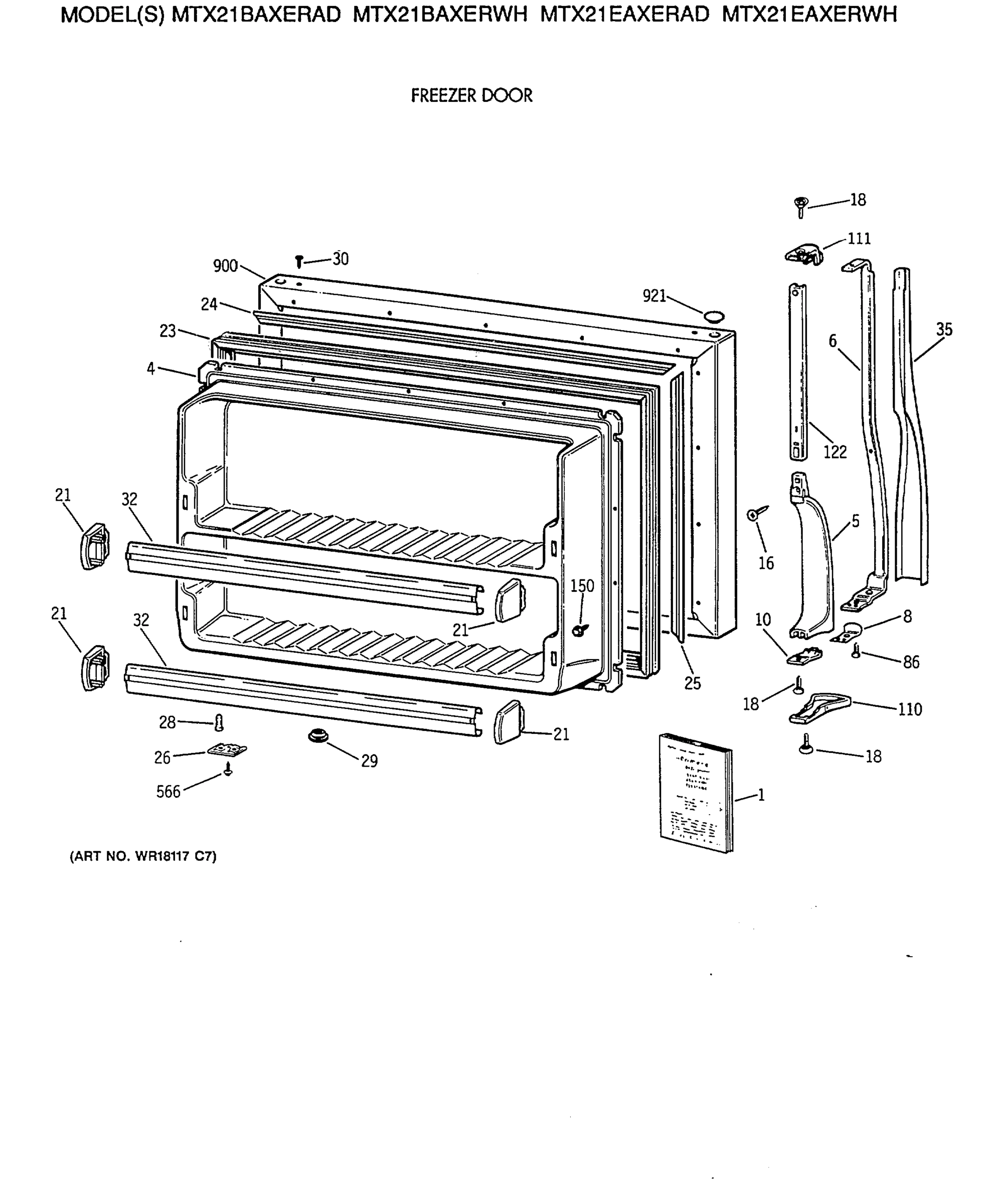 FREEZER DOOR