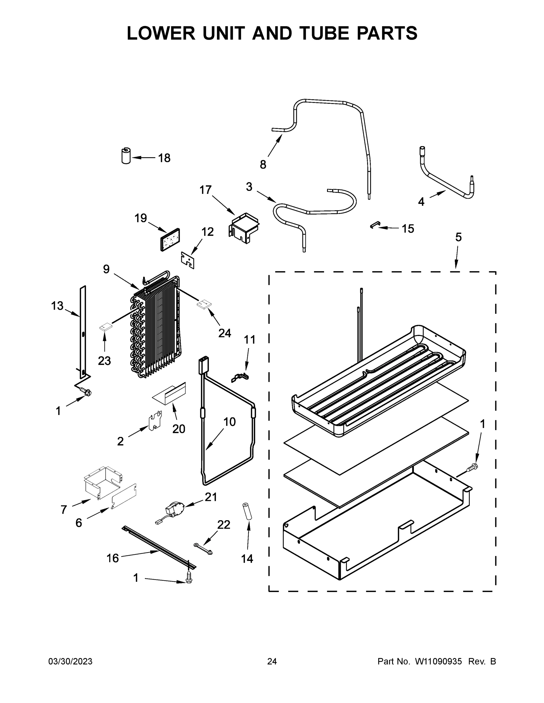13 - LOWER UNIT AND TUBE PARTS