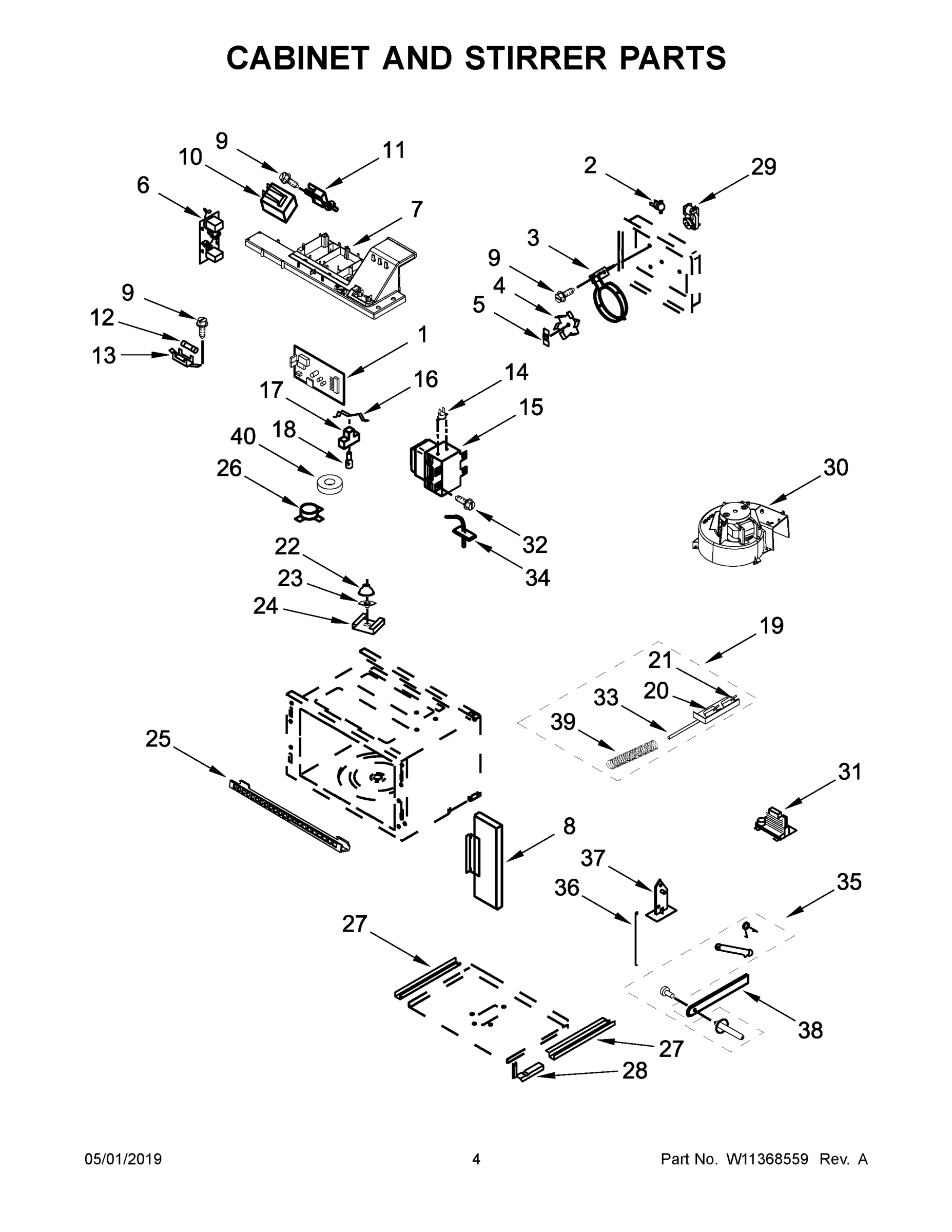 03 - CABINET AND STIRRER PARTS