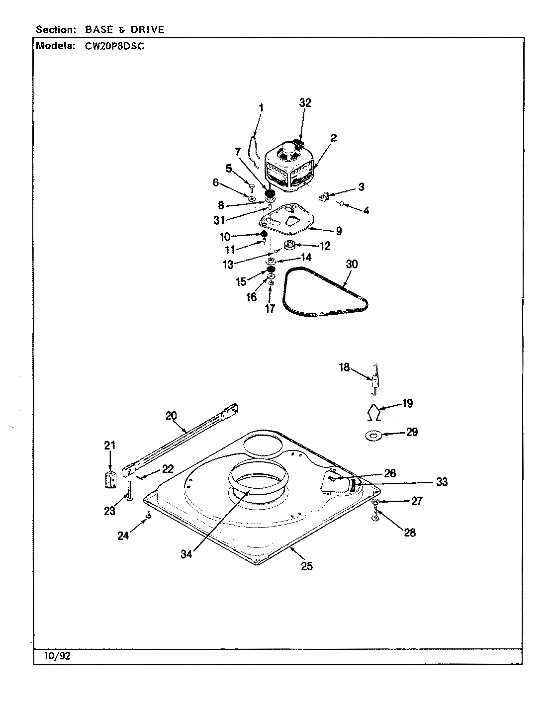 01 - BASE & DRIVE (CW20P8DSC)(REV. A-D)