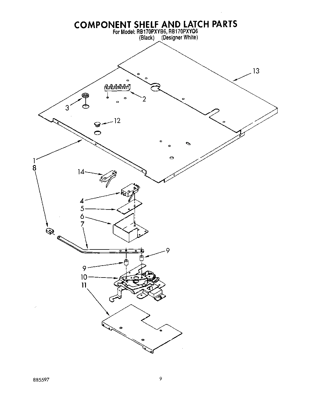06 - COMPONENT SHELF AND LATCH