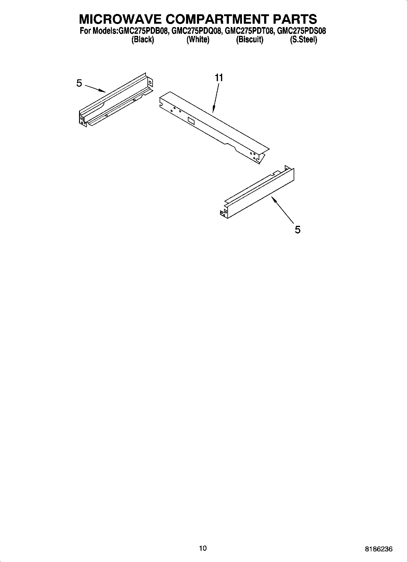 08 - MICROWAVE COMPARTMENT PARTS