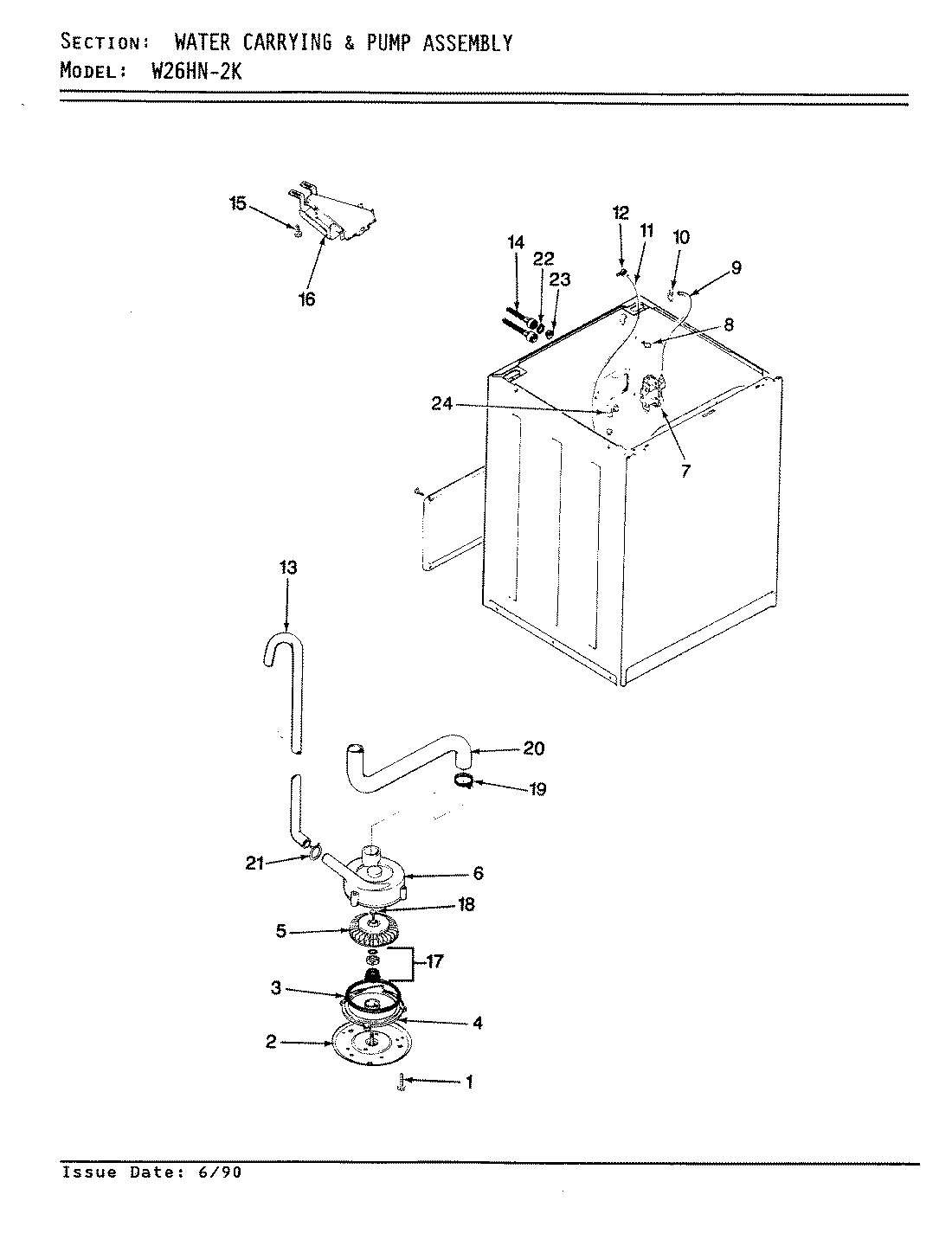 12 - WATER CARRYING & PUMP ASSY. (REV. A-D)