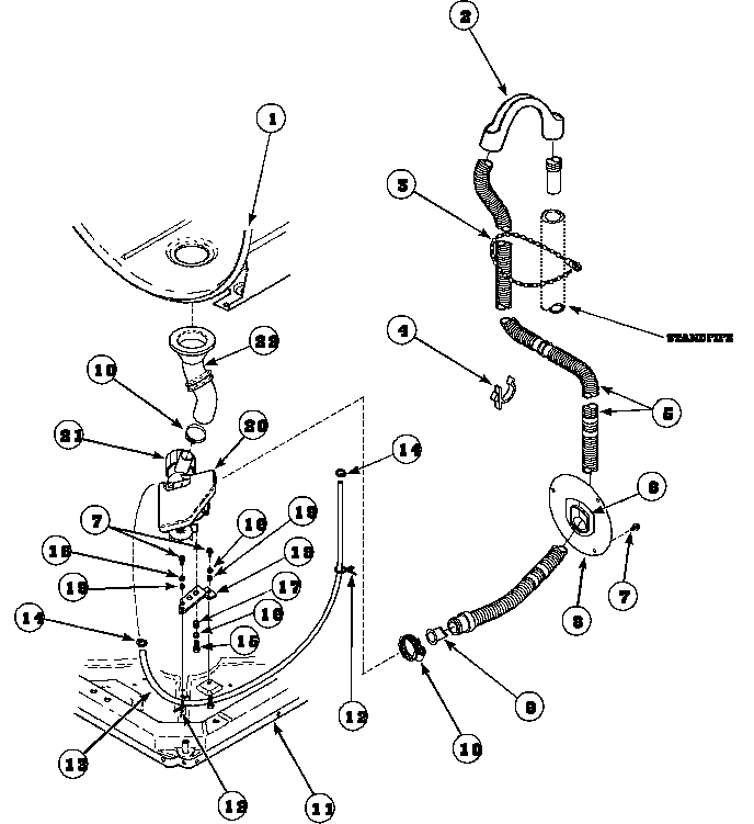 04 - DRAIN HOSE AND PUMP