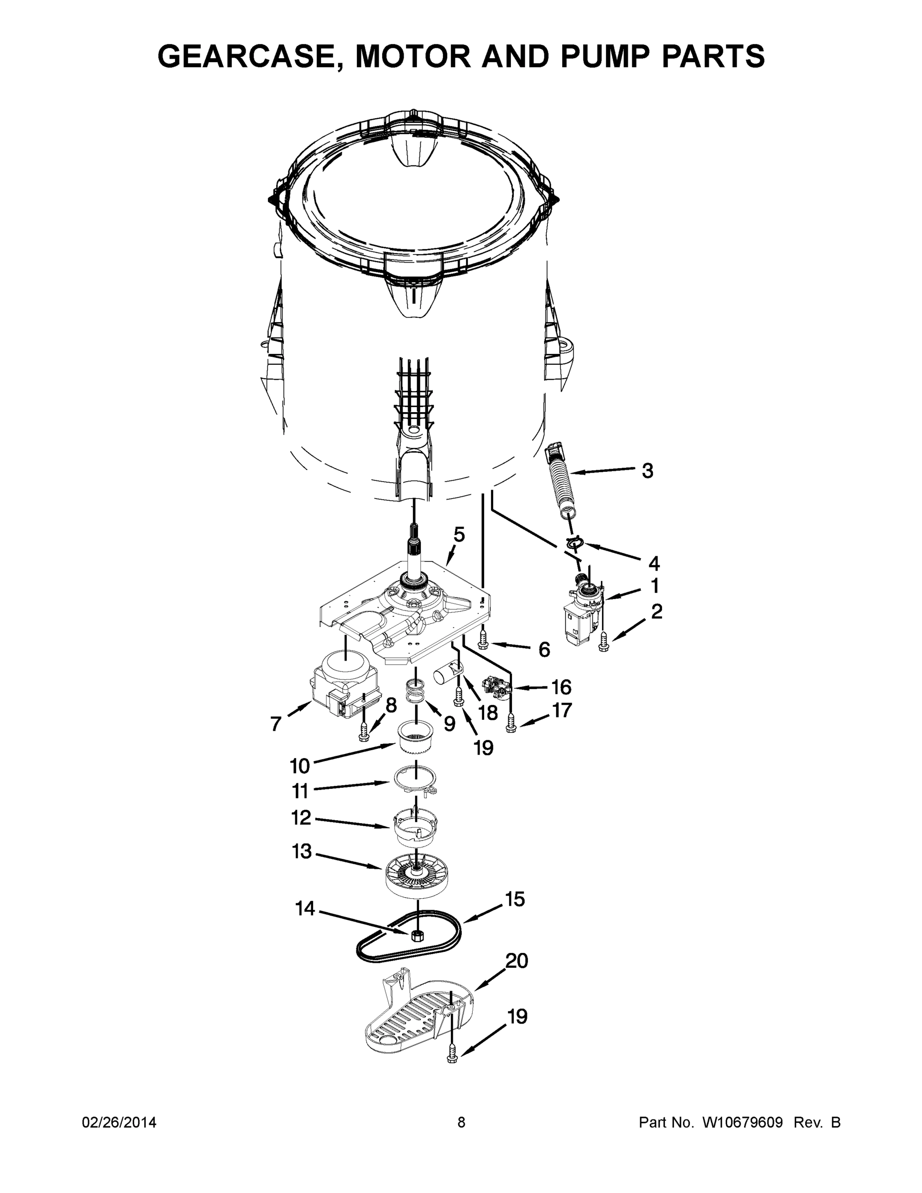 05 - GEARCASE, MOTOR AND PUMP PARTS