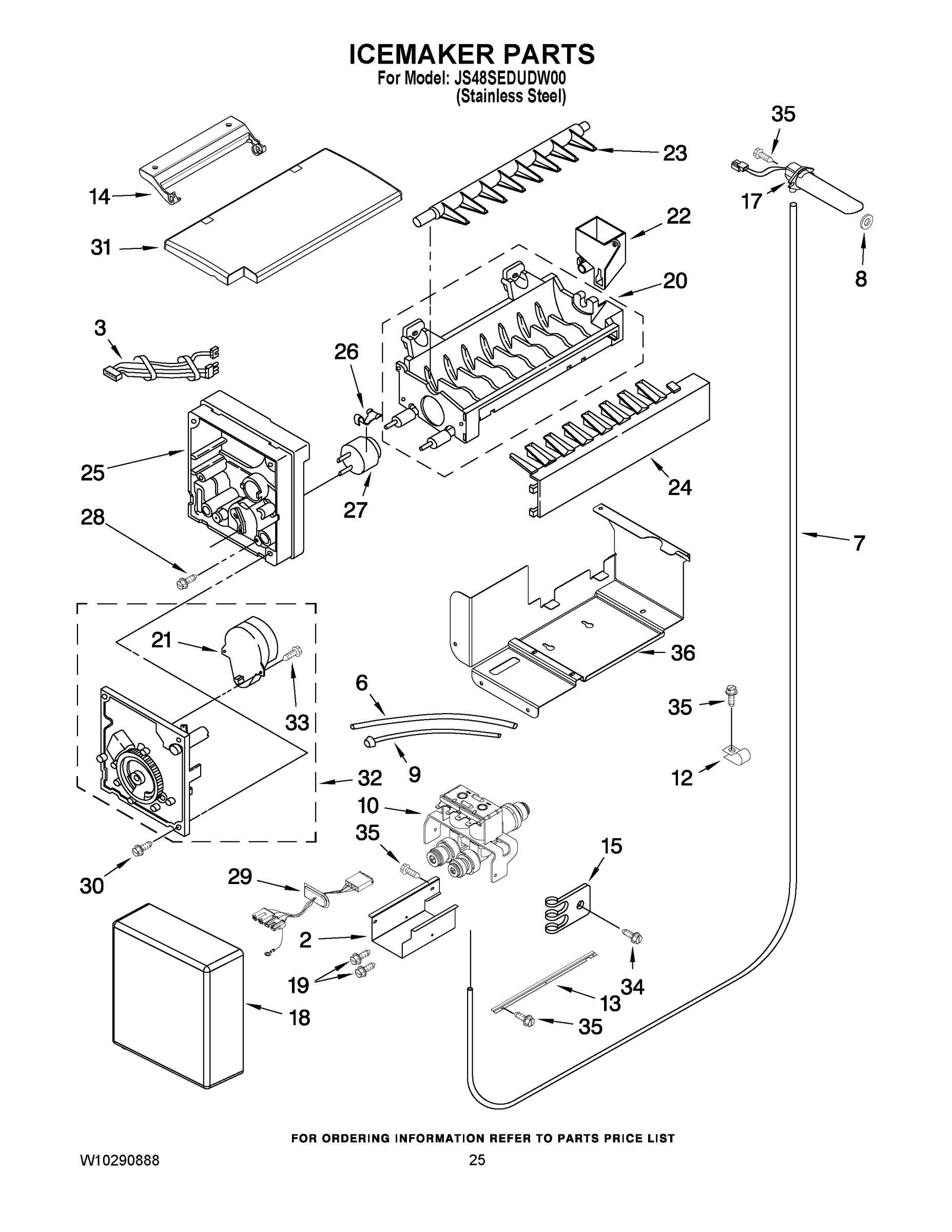 15 - ICEMAKER PARTS