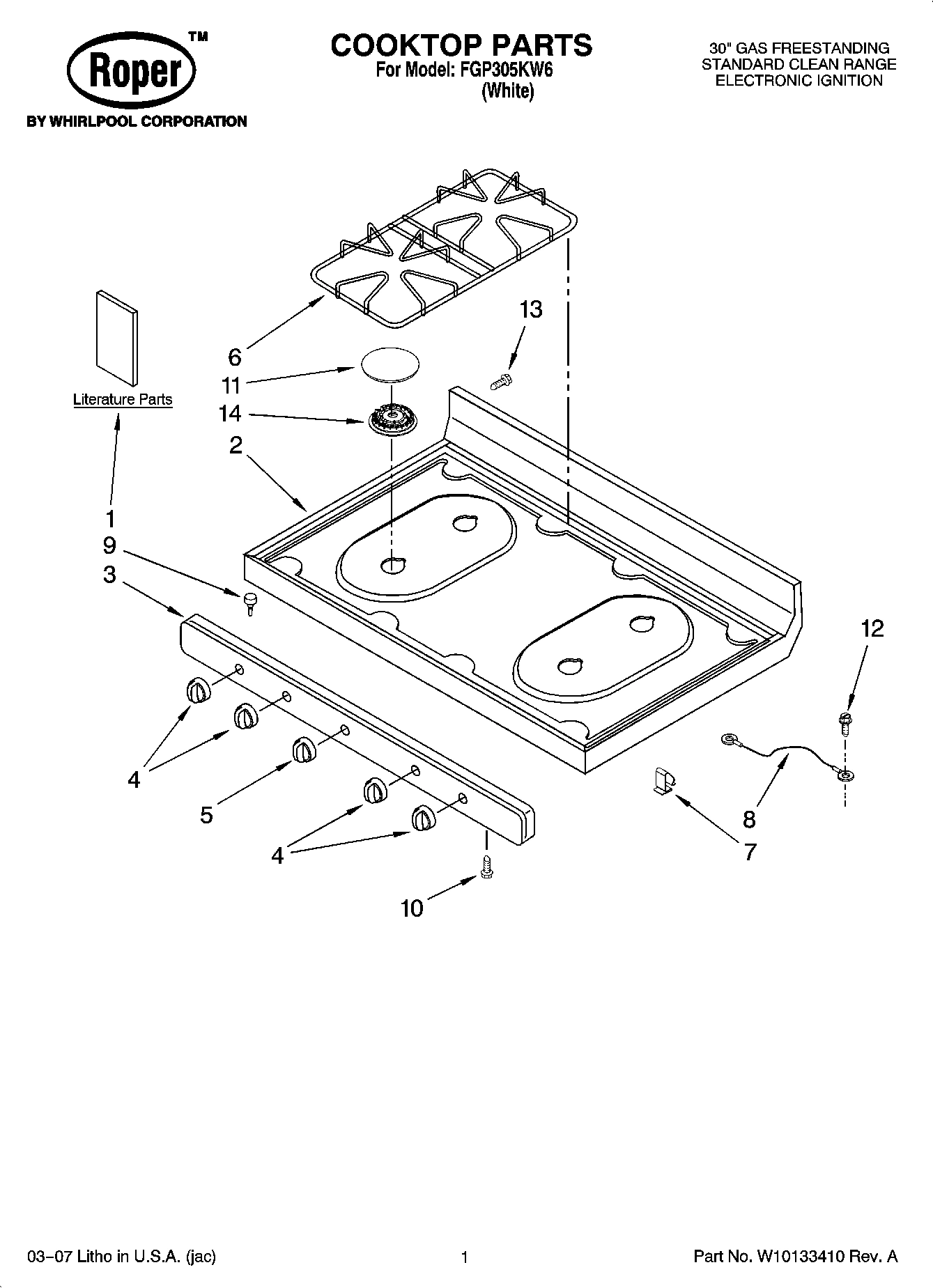 01 - COOKTOP PARTS