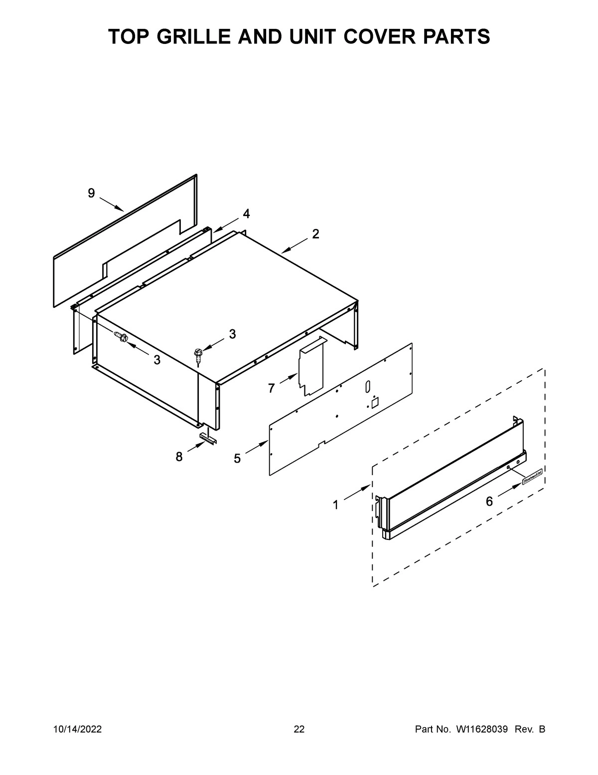 12 - TOP GRILLE AND UNIT COVER PARTS