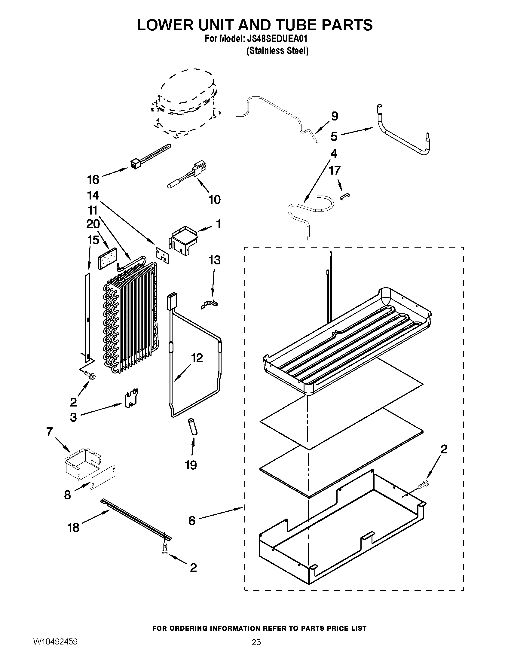 14 - LOWER UNIT AND TUBE PARTS