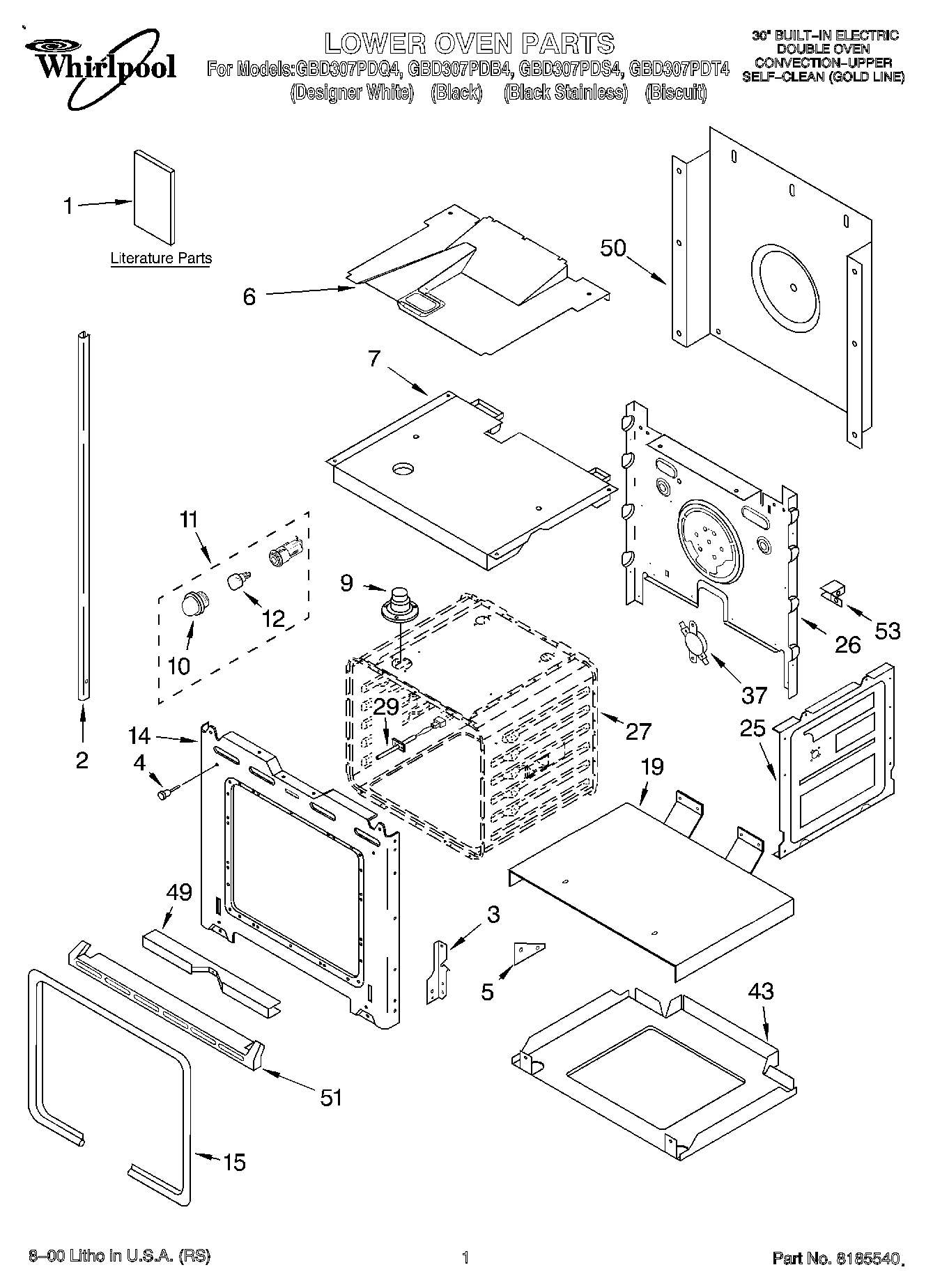 01 - LOWER OVEN, LITERATURE