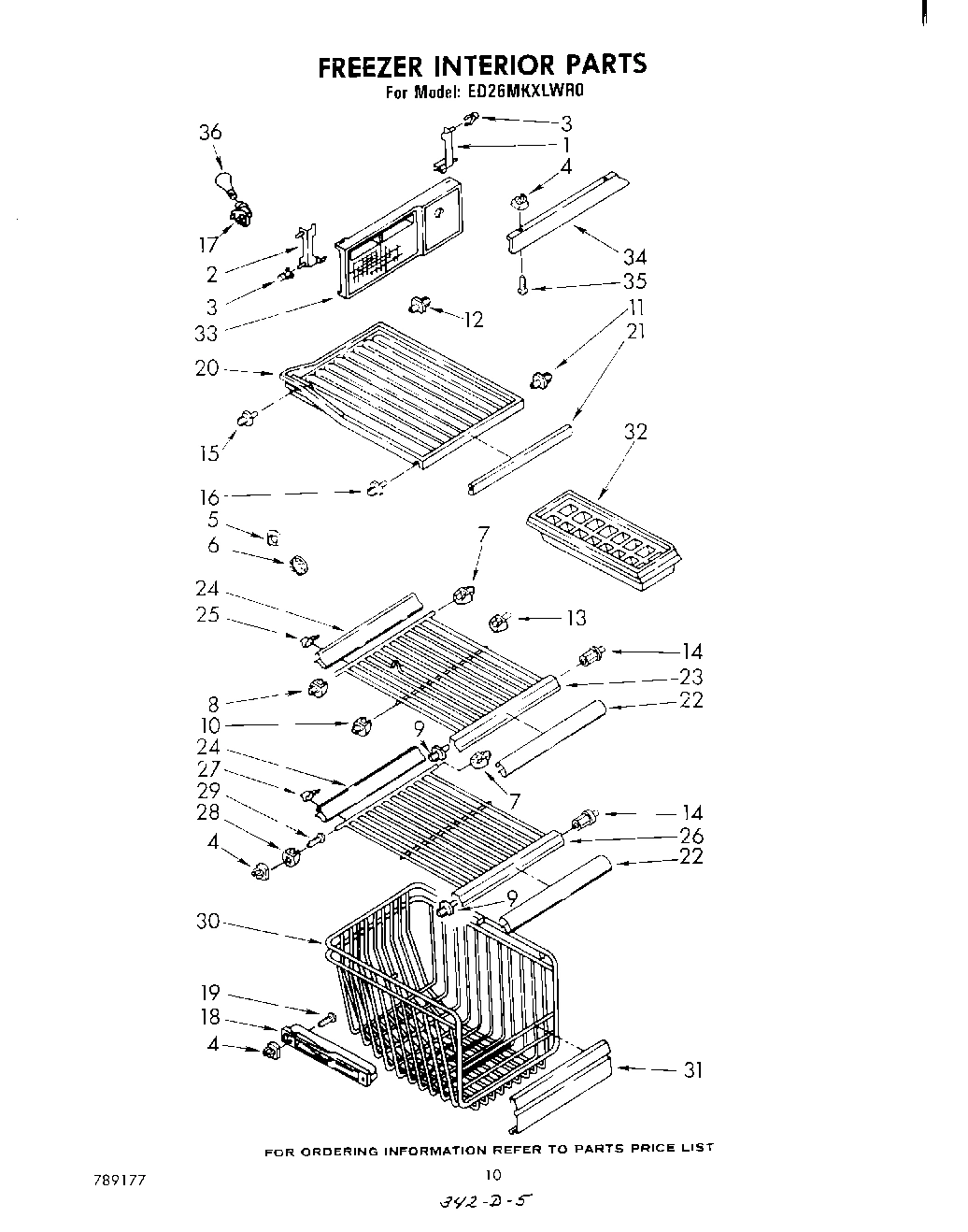 06 - FREEZER INTERIOR, NOT ILLUSTRATED
