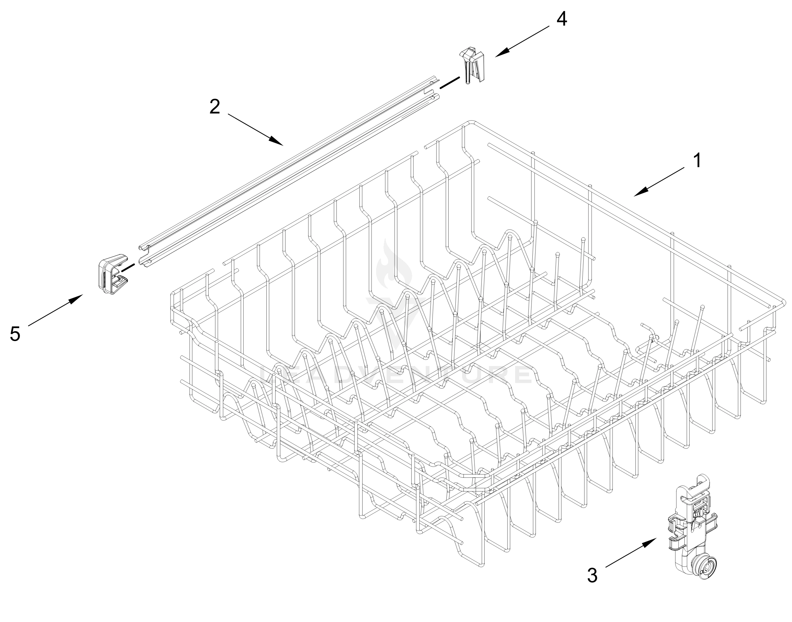 UPPER RACK AND TRACK PARTS