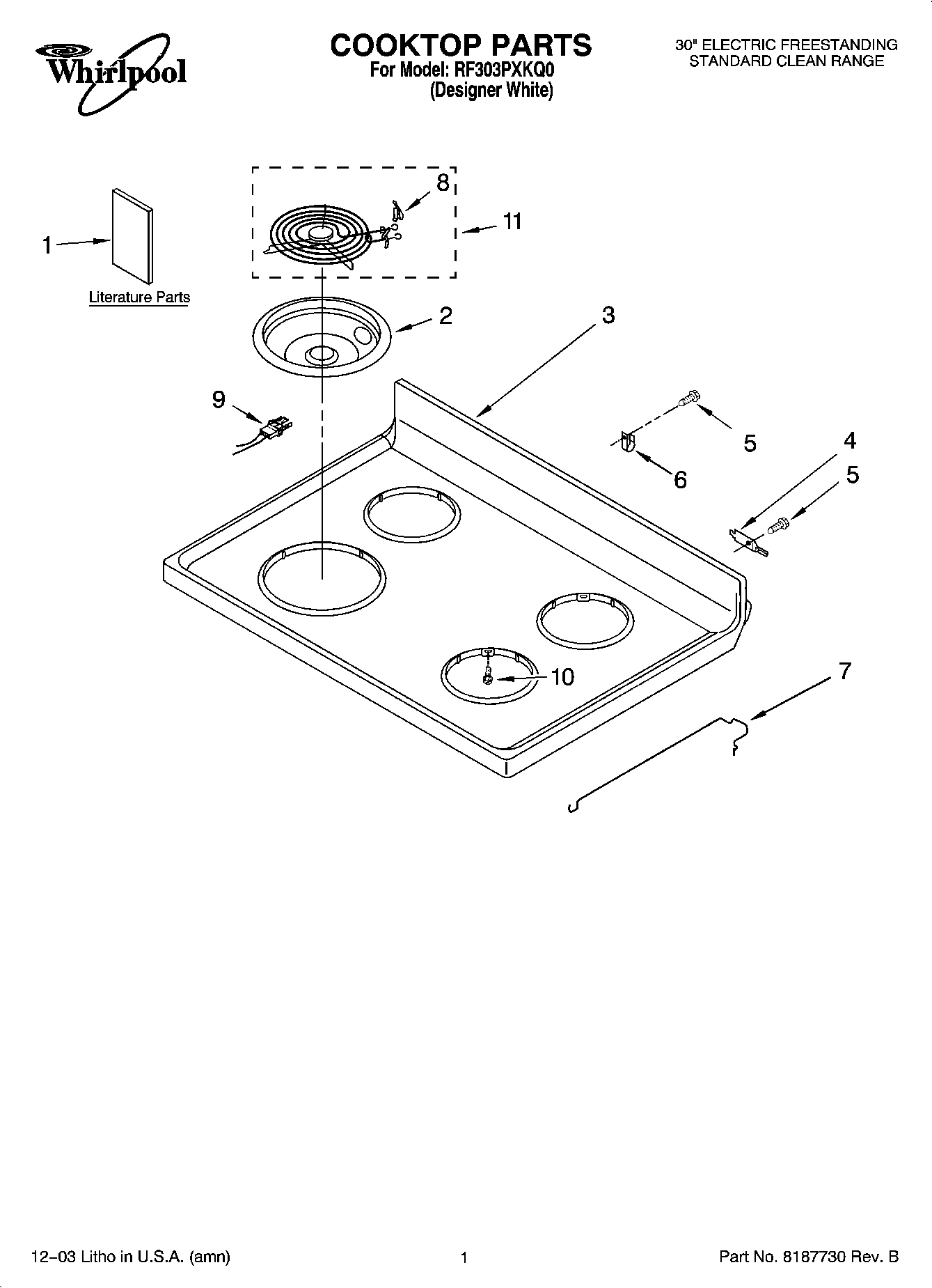 01 - COOKTOP PARTS