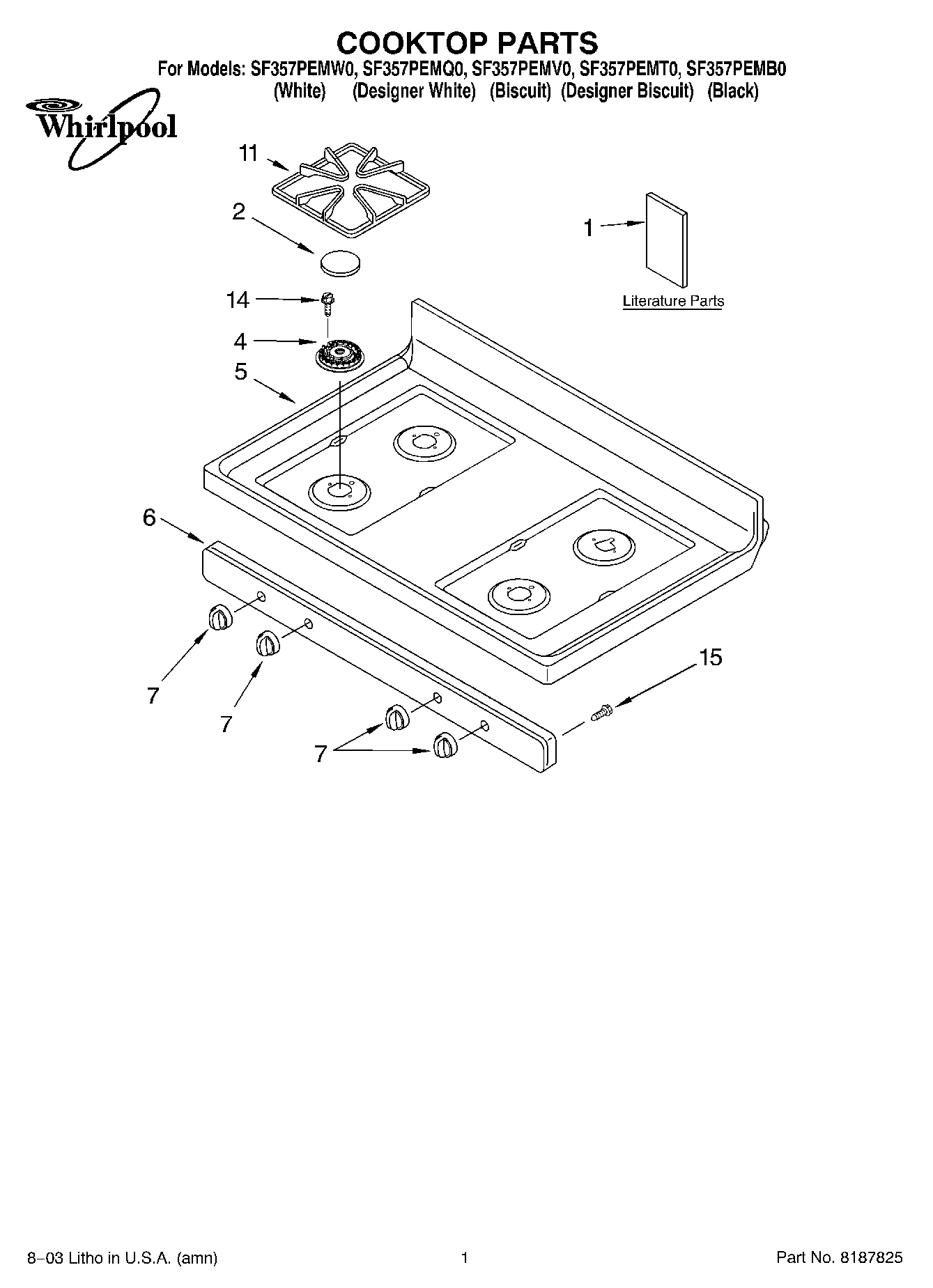 01 - COOKTOP PARTS