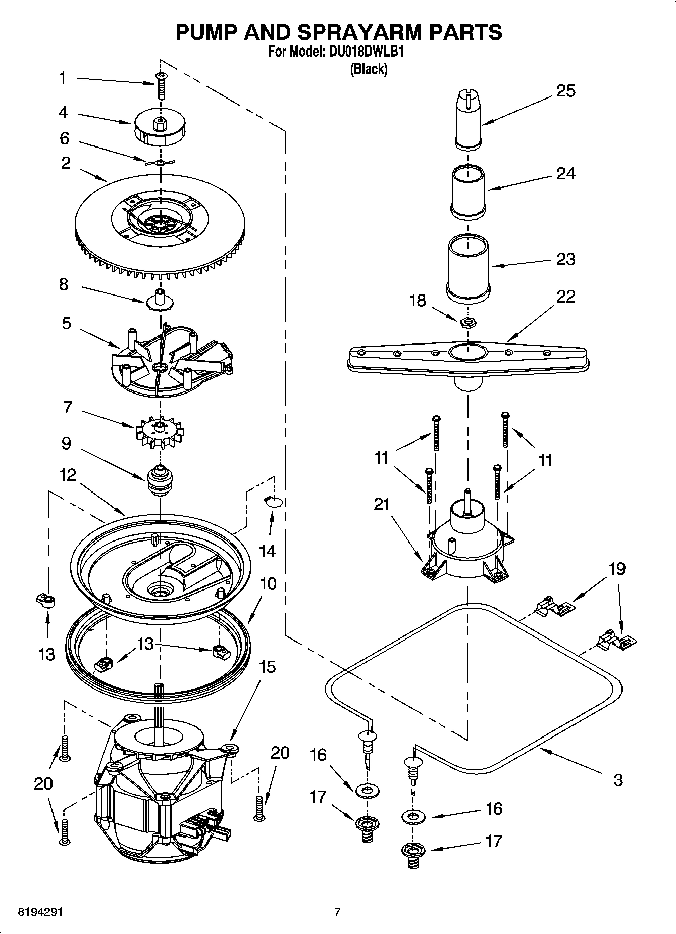 05 - PUMP AND SPRAYARM PARTS
