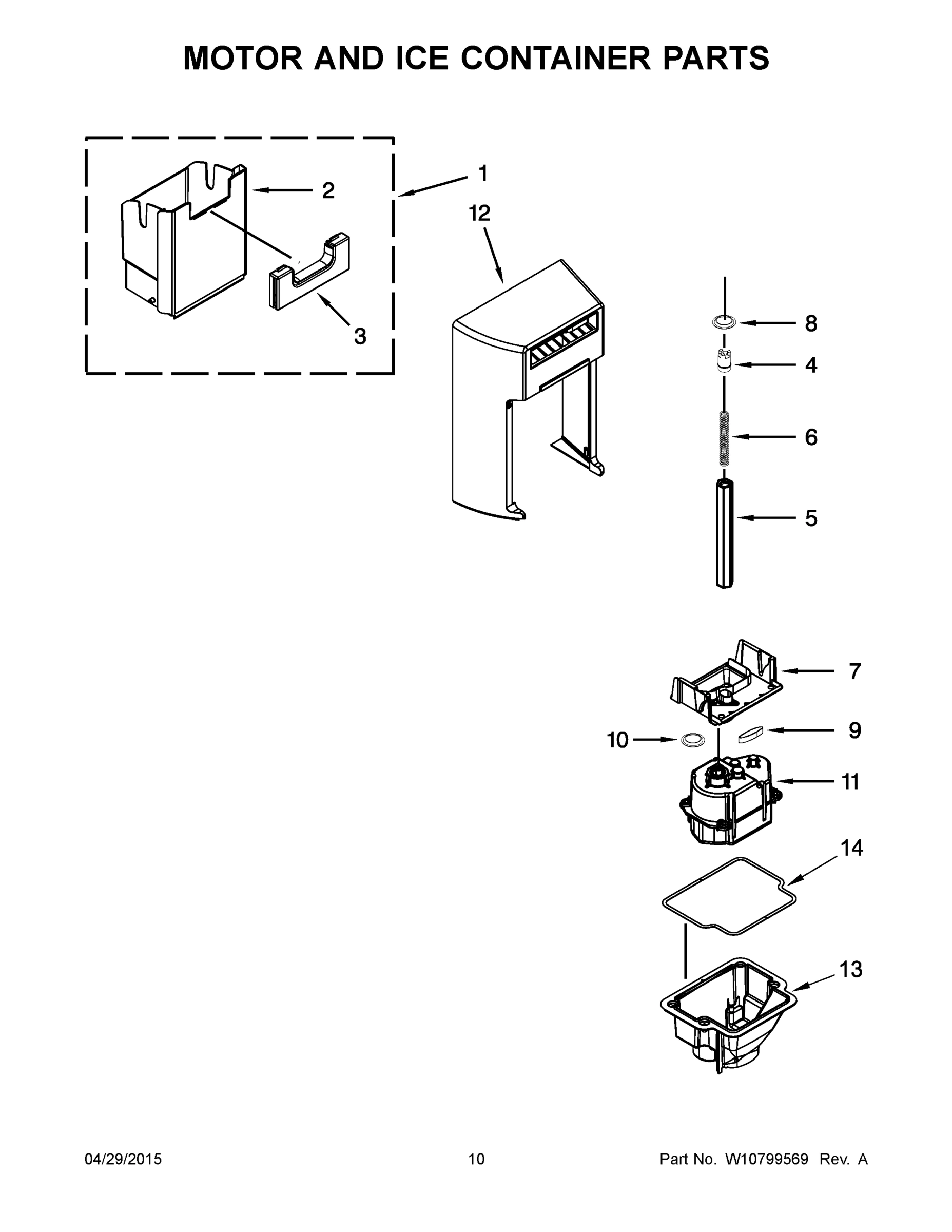 06 - MOTOR AND ICE CONTAINER PARTS