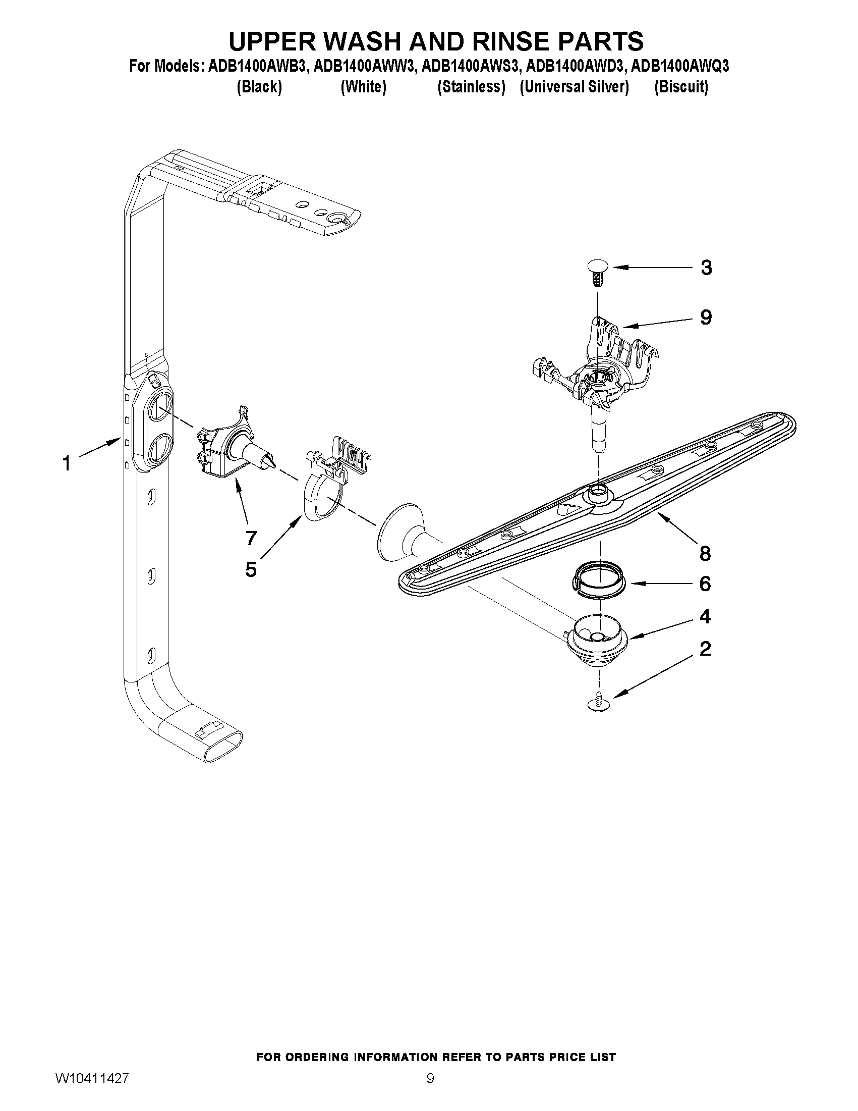 07 - UPPER WASH AND RINSE PARTS