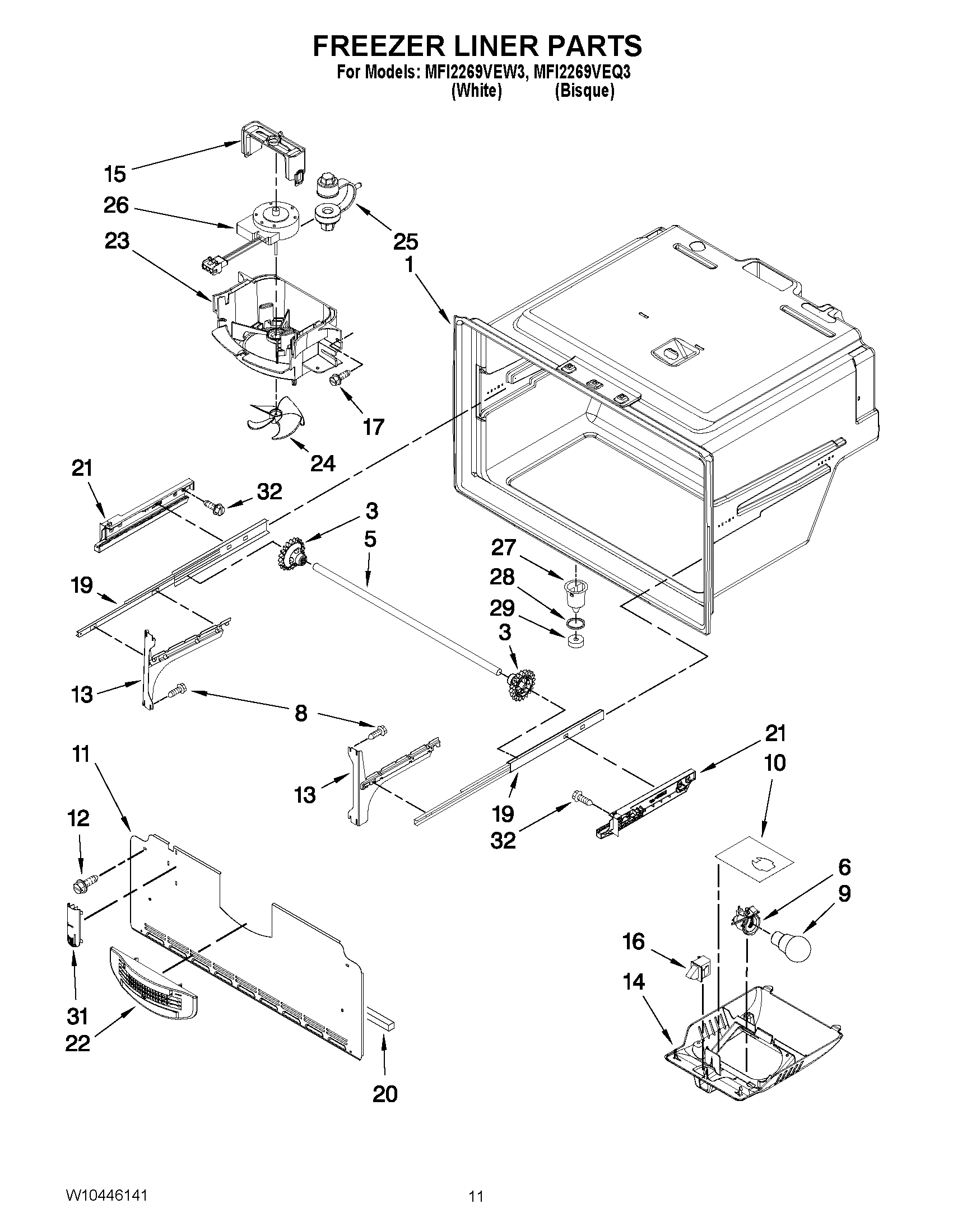 06 - FREEZER LINER PARTS