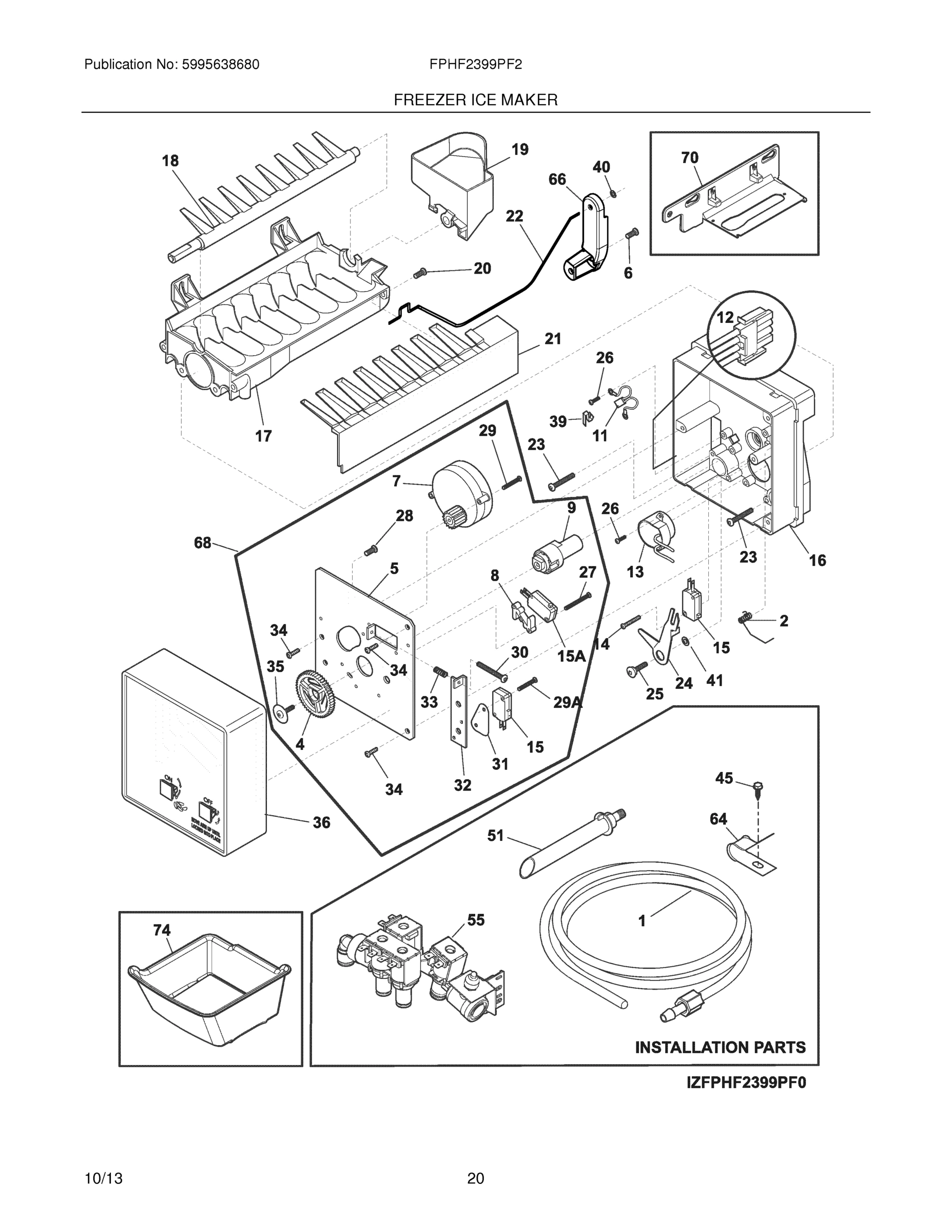 19 - FREEZER ICE MAKER