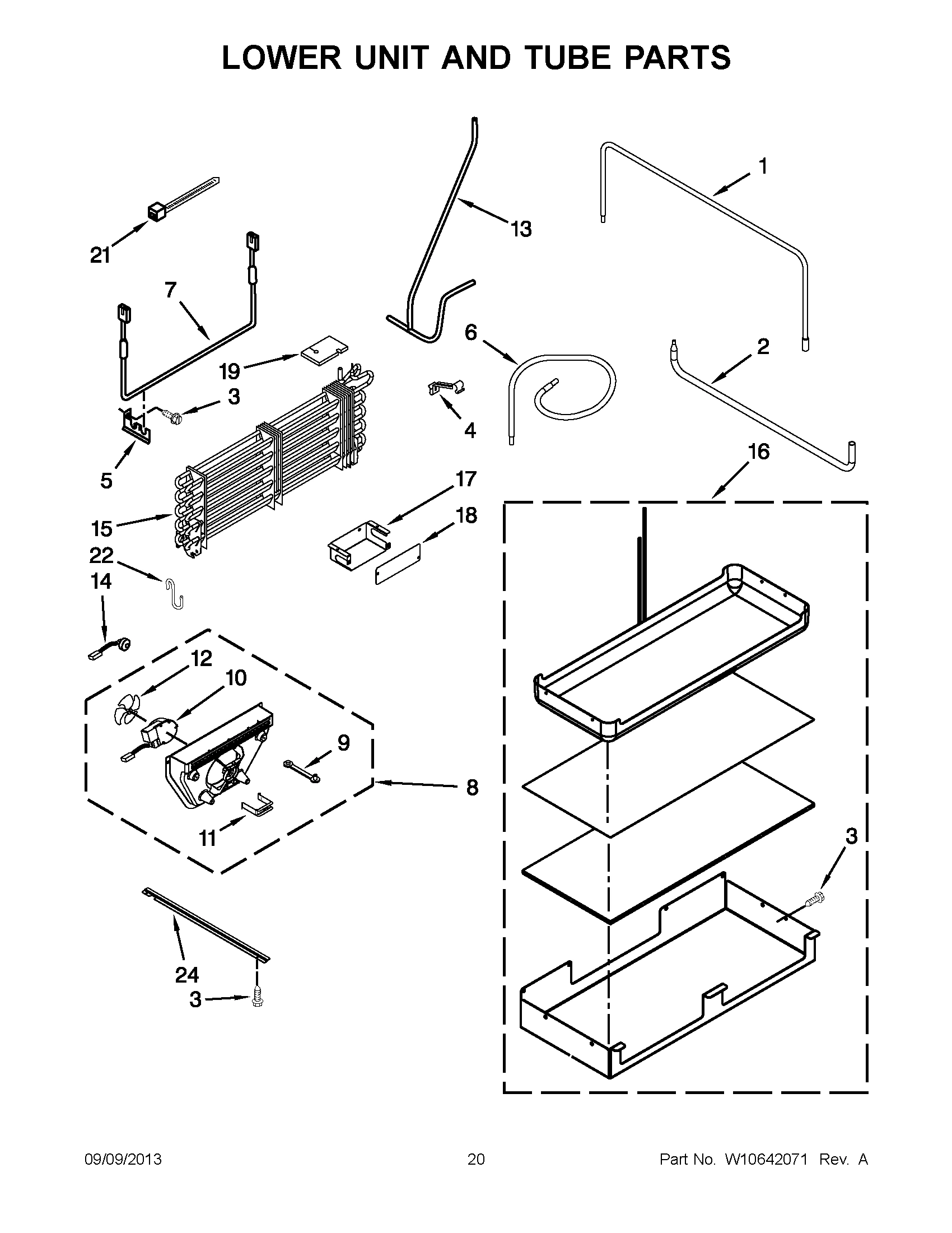11 - LOWER UNIT AND TUBE PARTS
