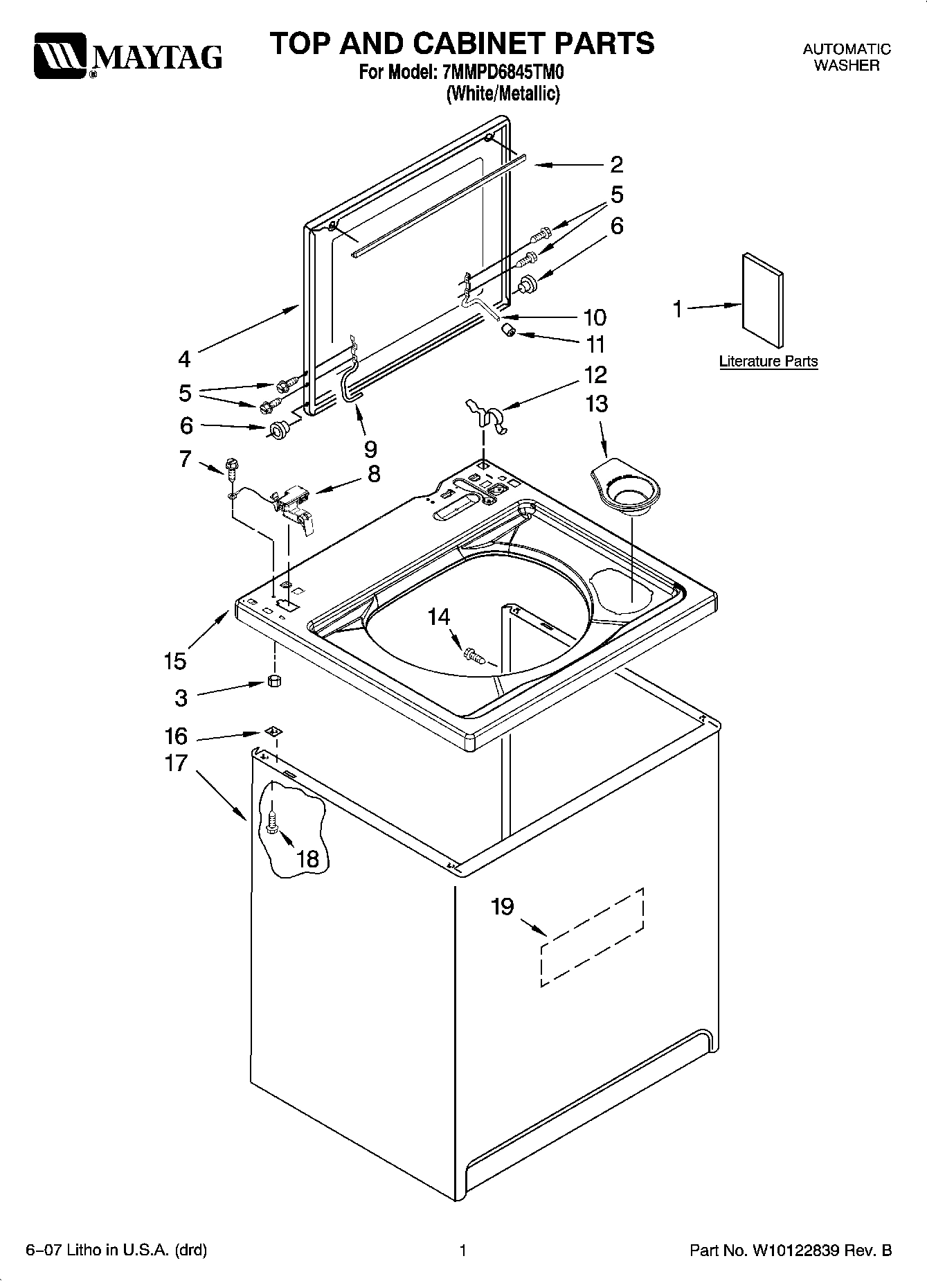 01 - TOP AND CABINET PARTS