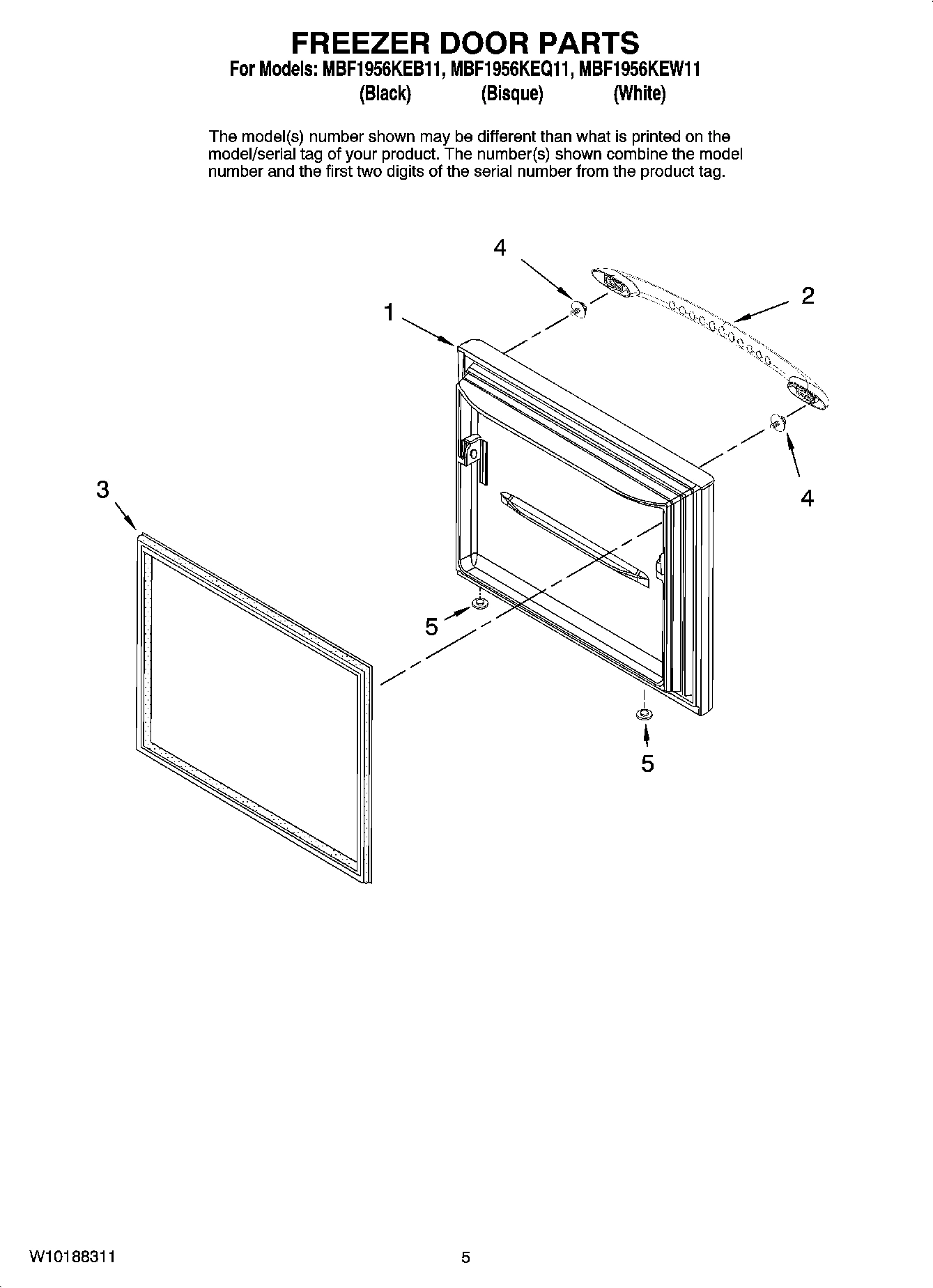 03 - FREEZER DOOR PARTS