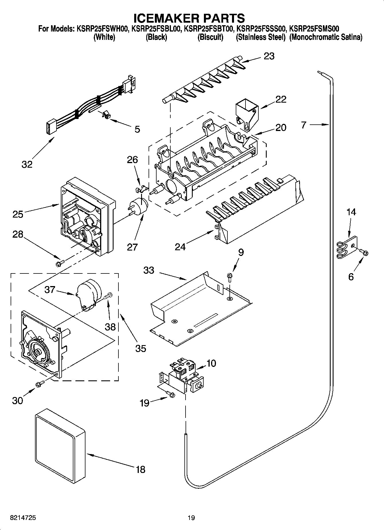 12 - ICEMAKER PARTS, OPTIONAL PARTS
