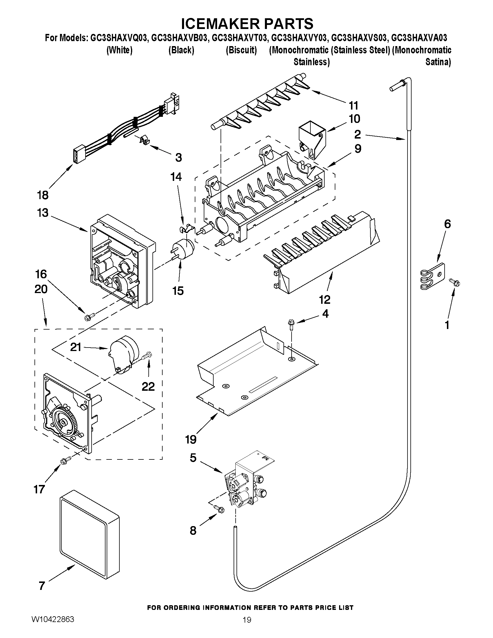 12 - ICEMAKER PARTS