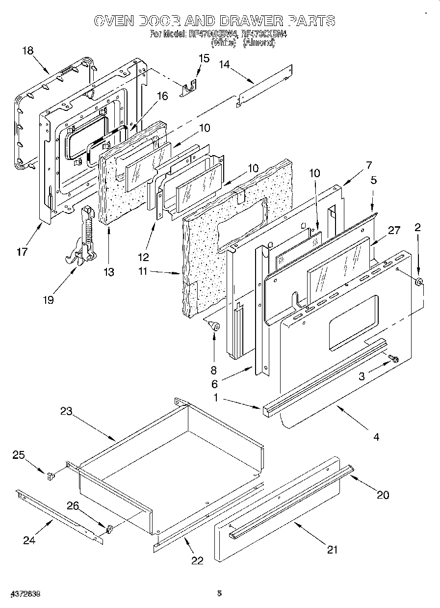 03 - OVEN DOOR AND DRAWER
