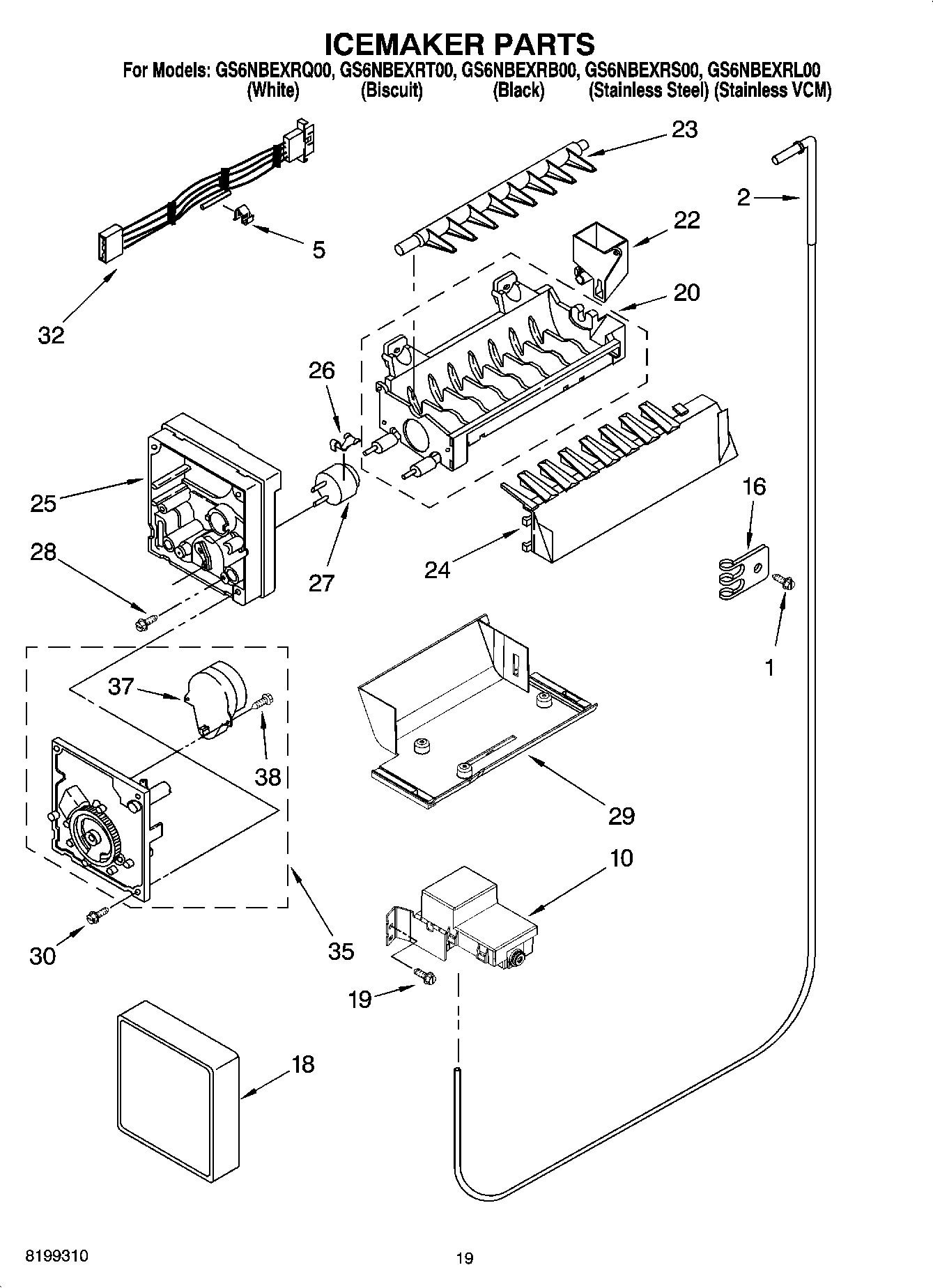 12 - ICEMAKER PARTS, OPTIONAL PARTS