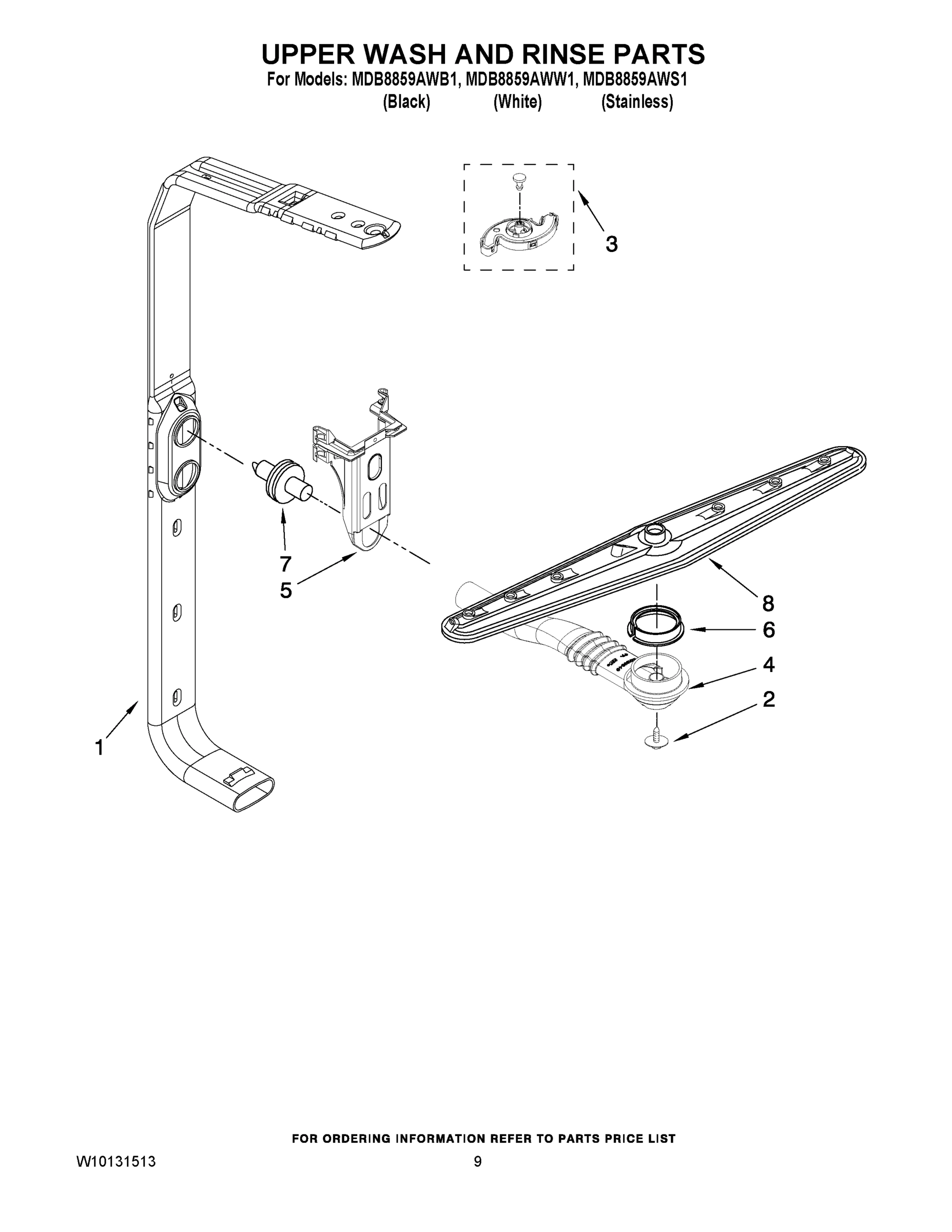 07 - UPPER WASH AND RINSE PARTS