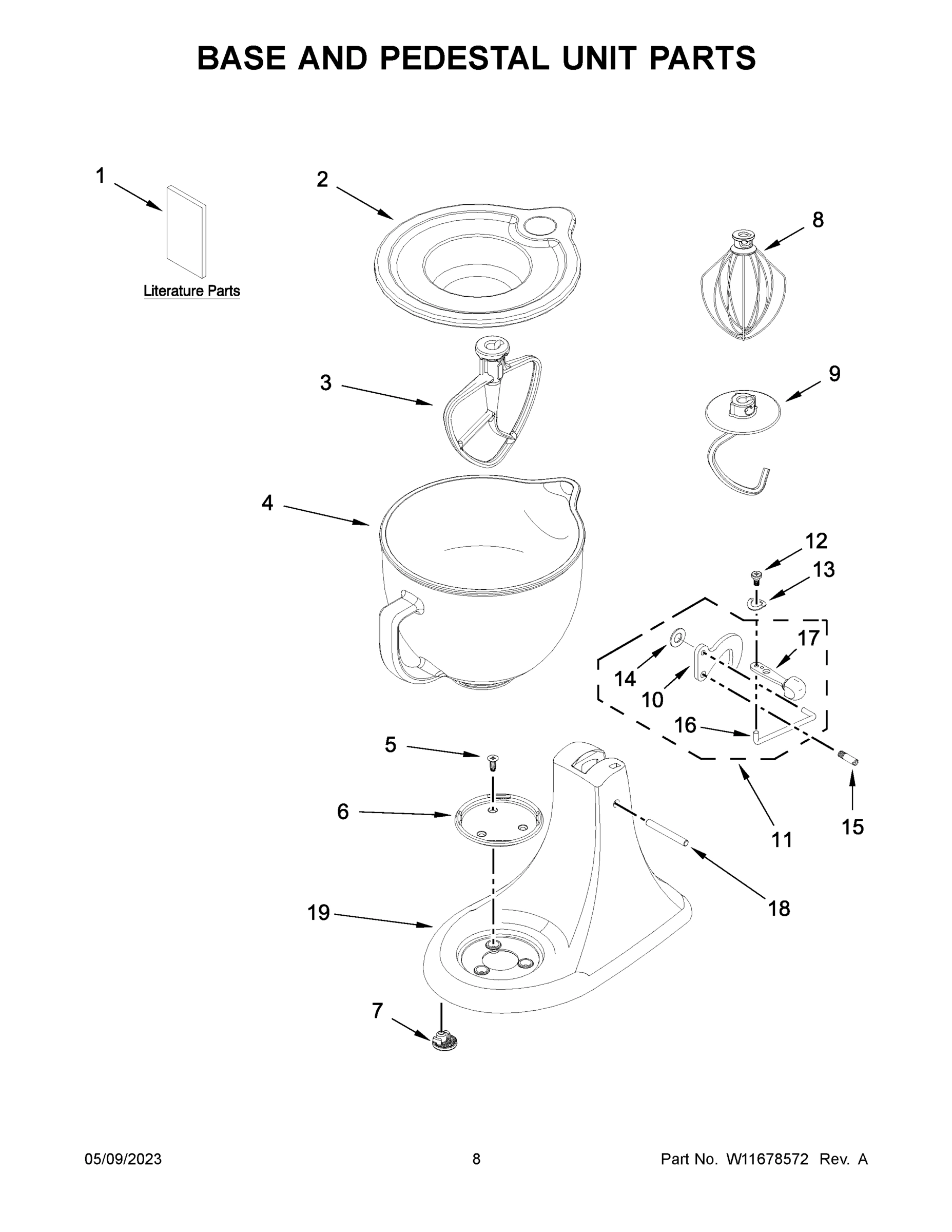 05 - BASE AND PEDESTAL UNIT PARTS